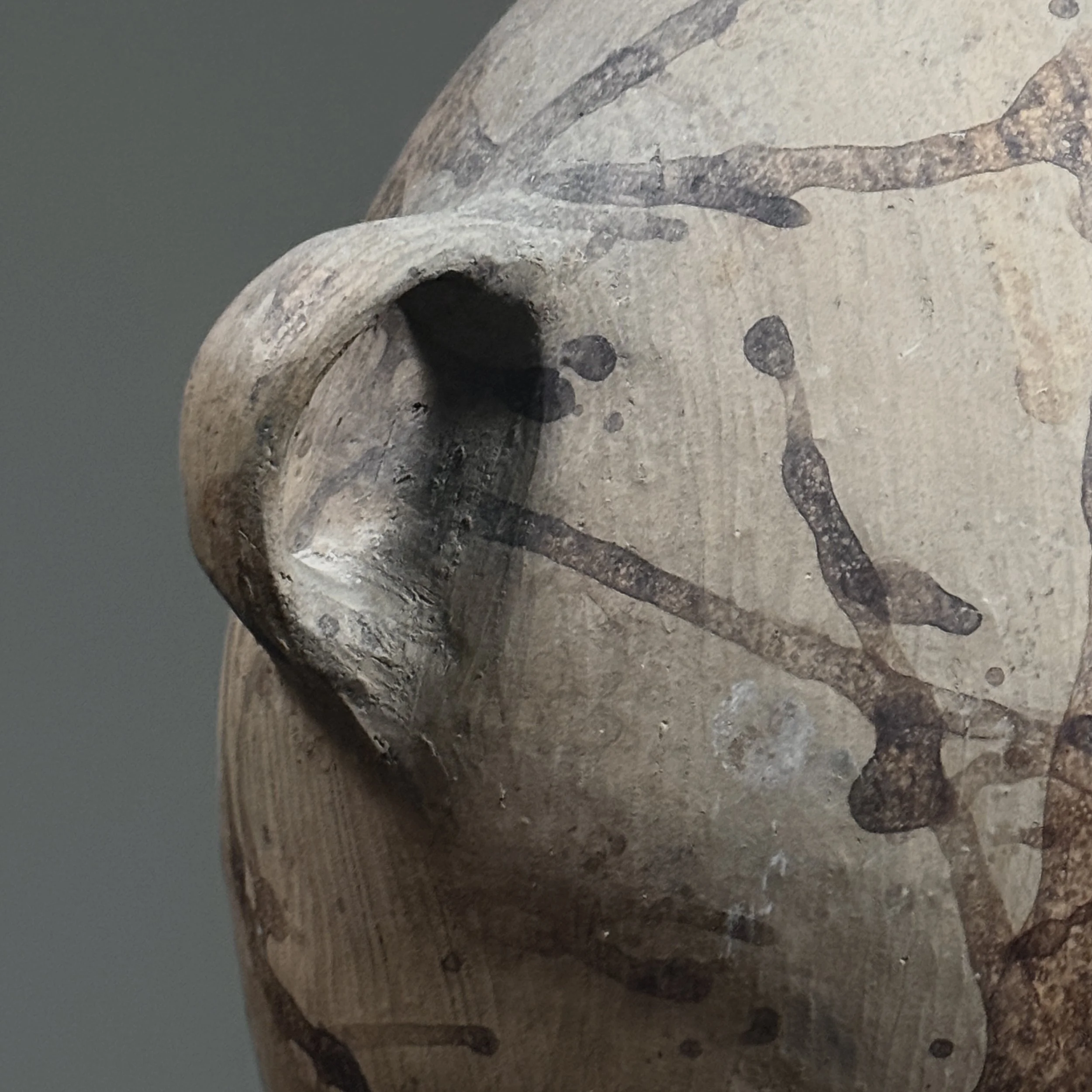 Handle detail of Tonaltepec water vessel showing wear