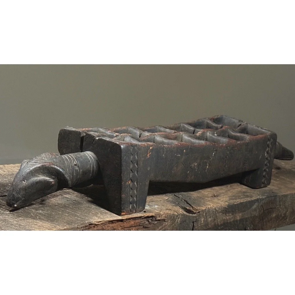 Antique Hand Carved African Zoomorphic Mancala Board
