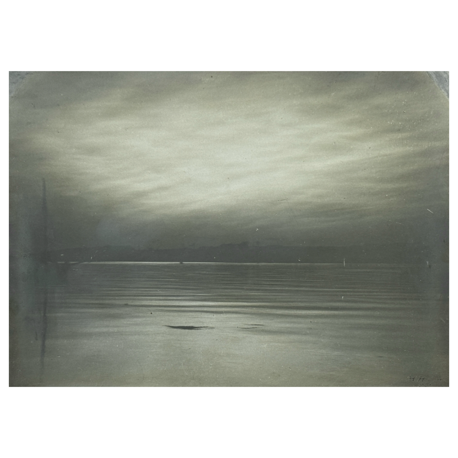 Antique nocturne photograph, Aalborg seafront, 1908