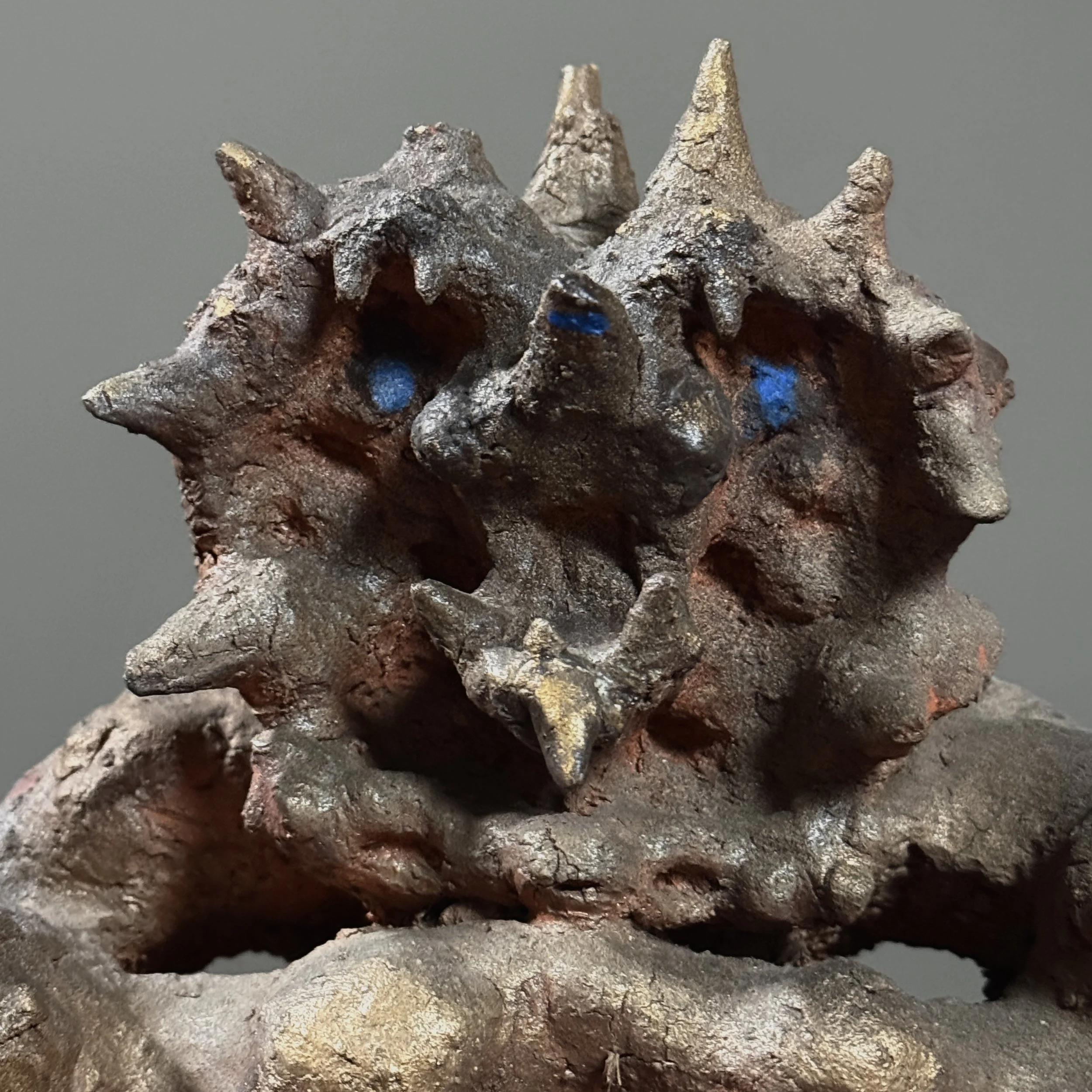 Demon face detail. Abstract surrealist features. Buontalenti Grotto inspiration.