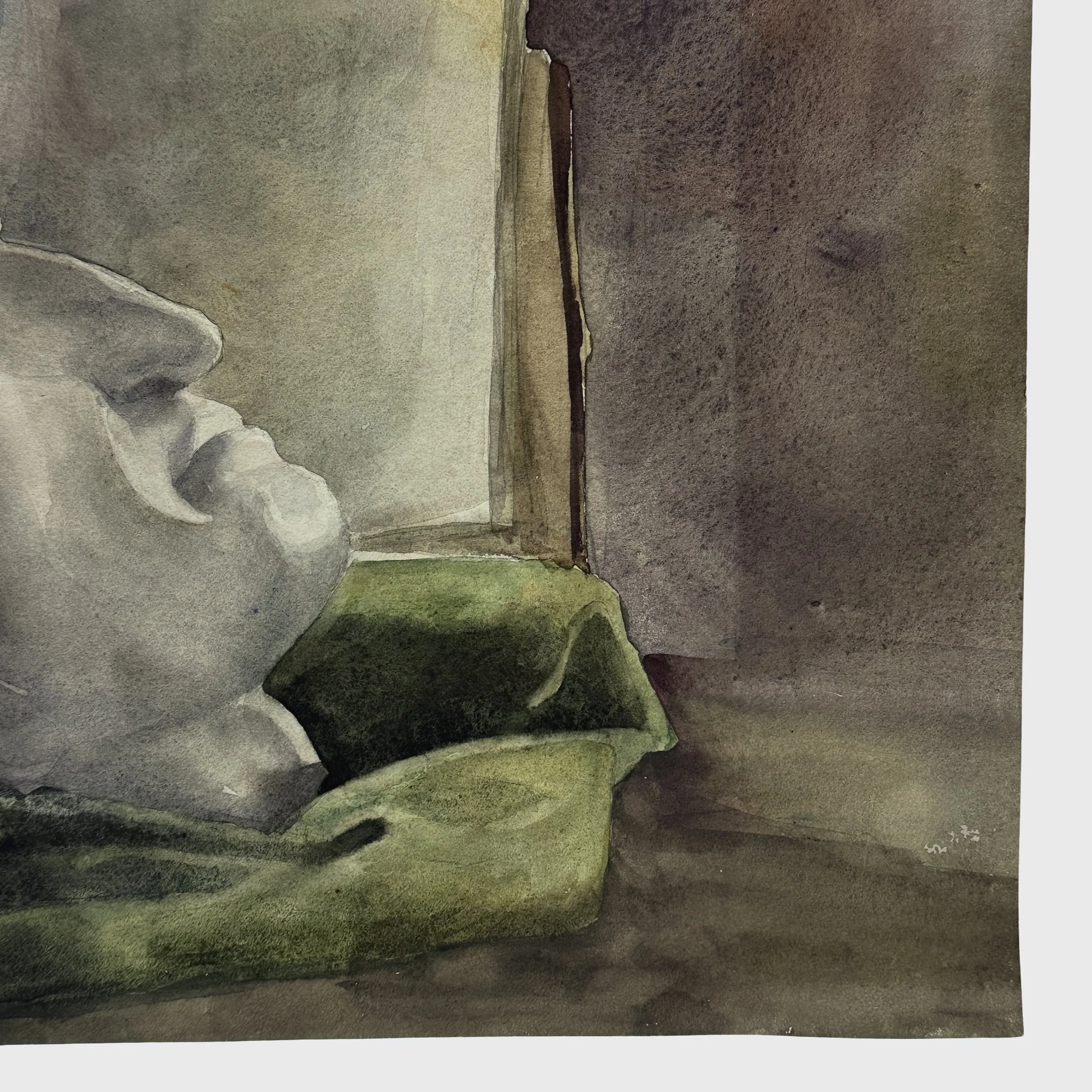 Muted purple wash background detail