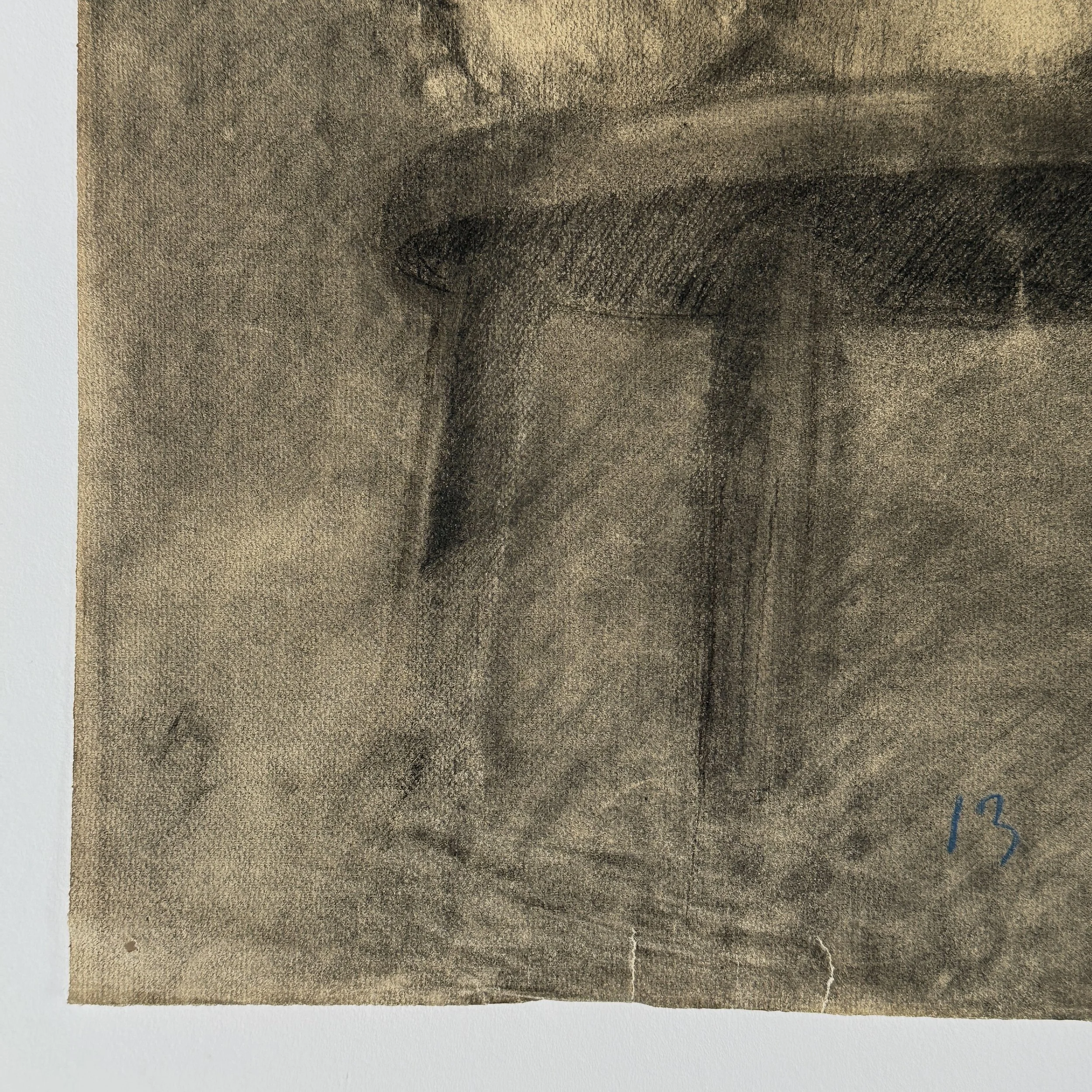 Close-up of stool and composition details