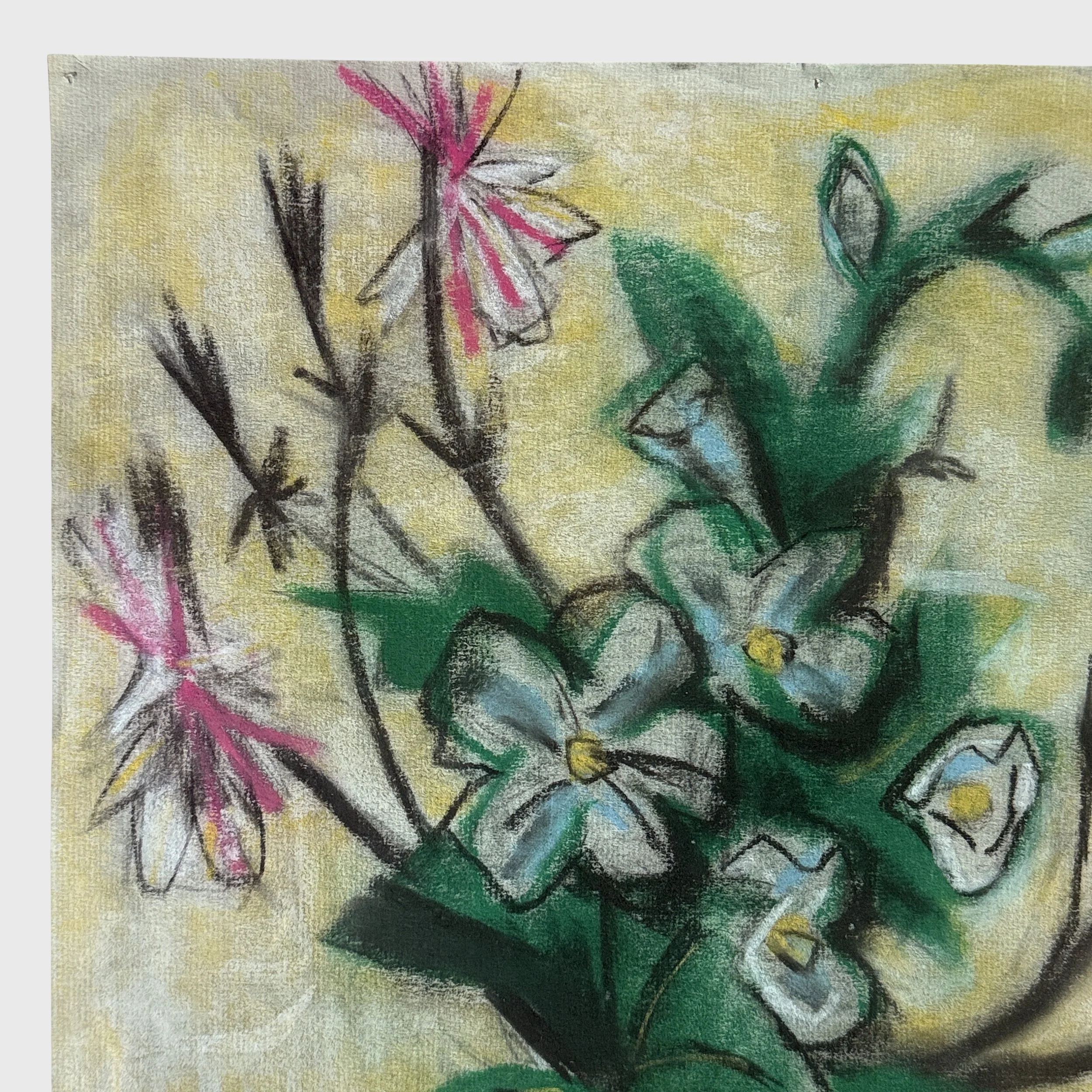 Close up of flowers in the vase.