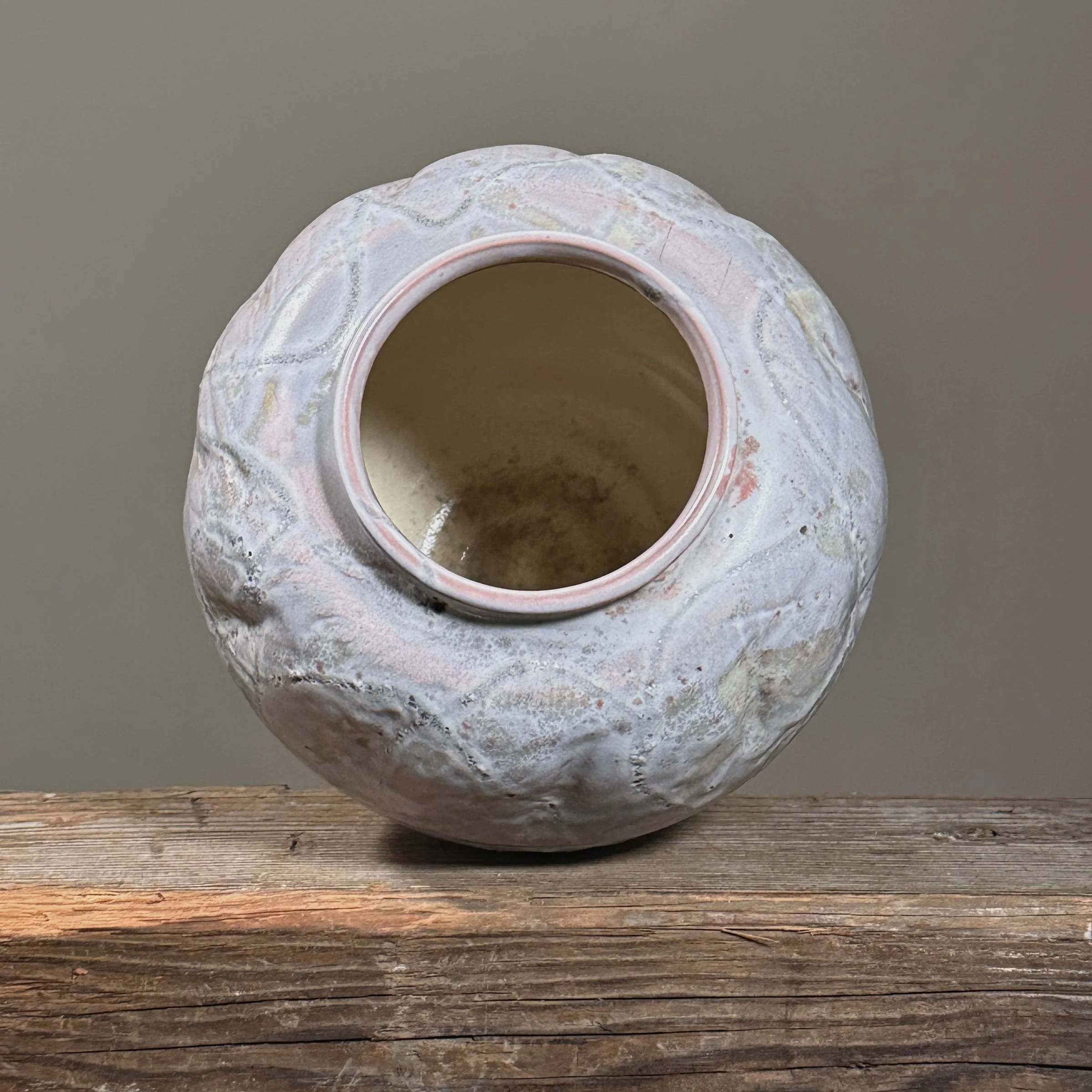 Top-down view of the vase opening.