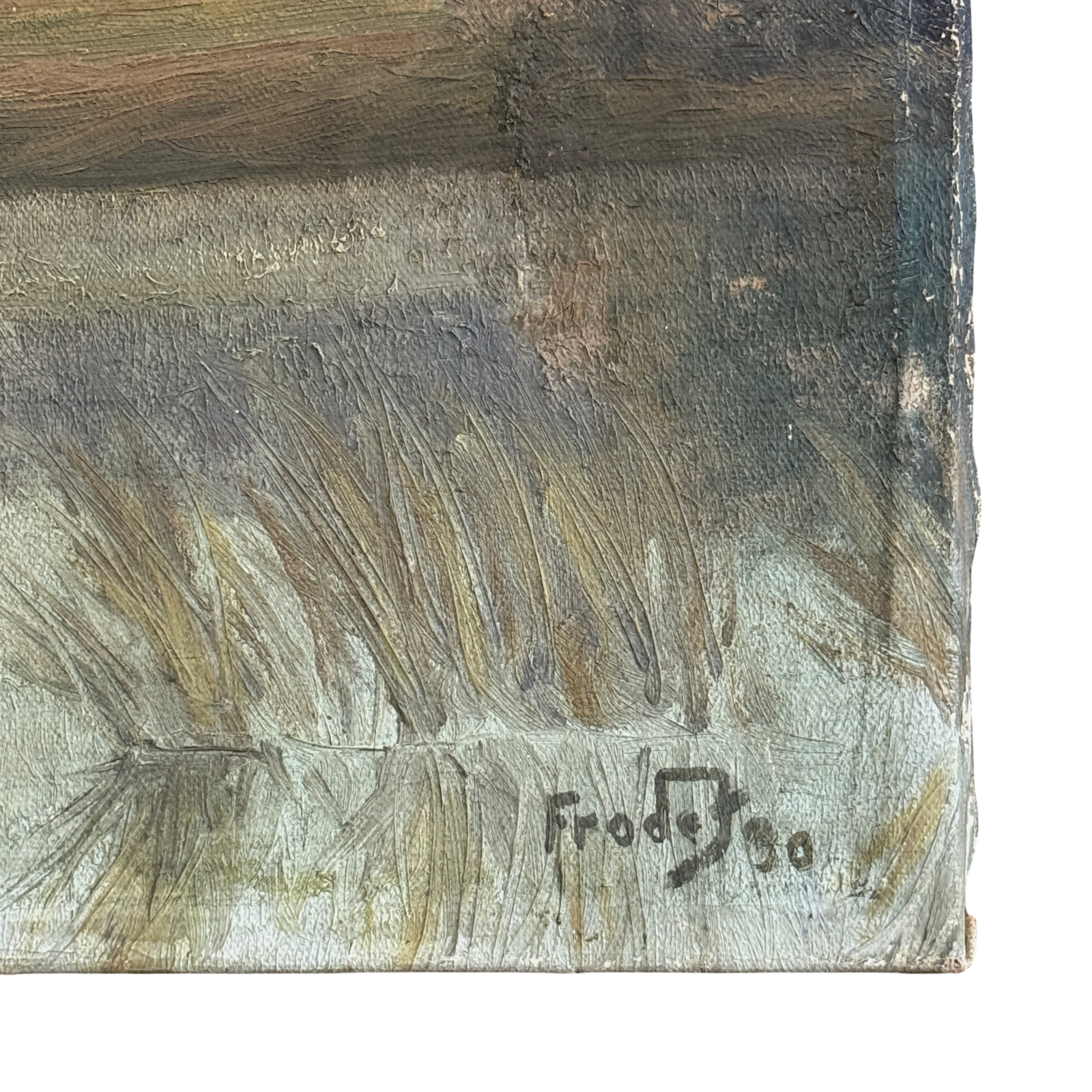 Signature on the canvas