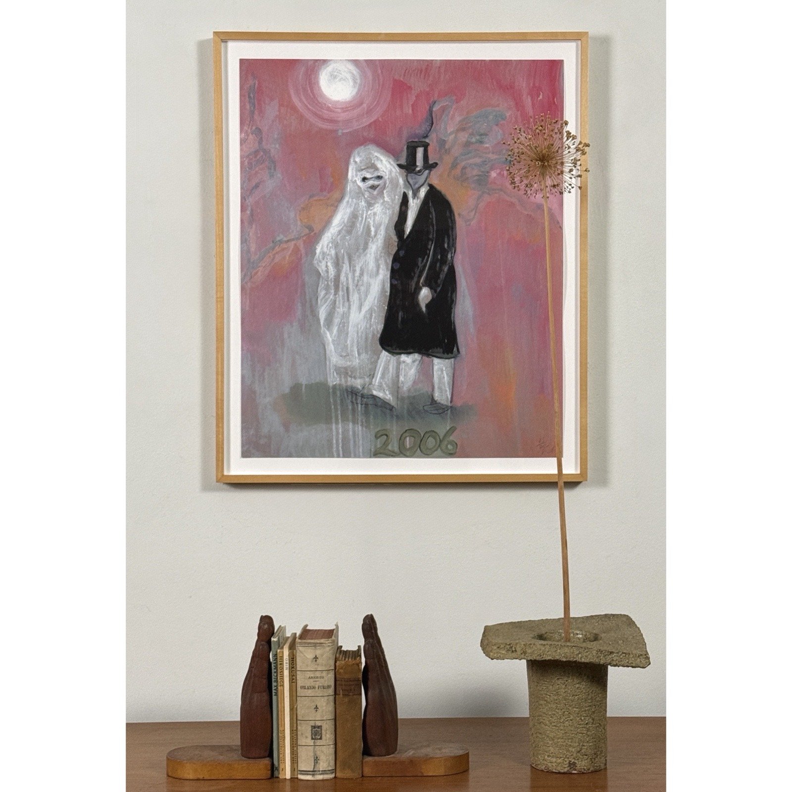 Peter Doig 2006 Masqueraders print float mounted