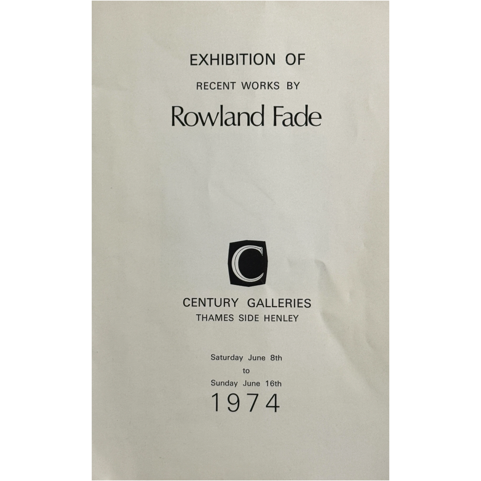 Original 1974 Catalog