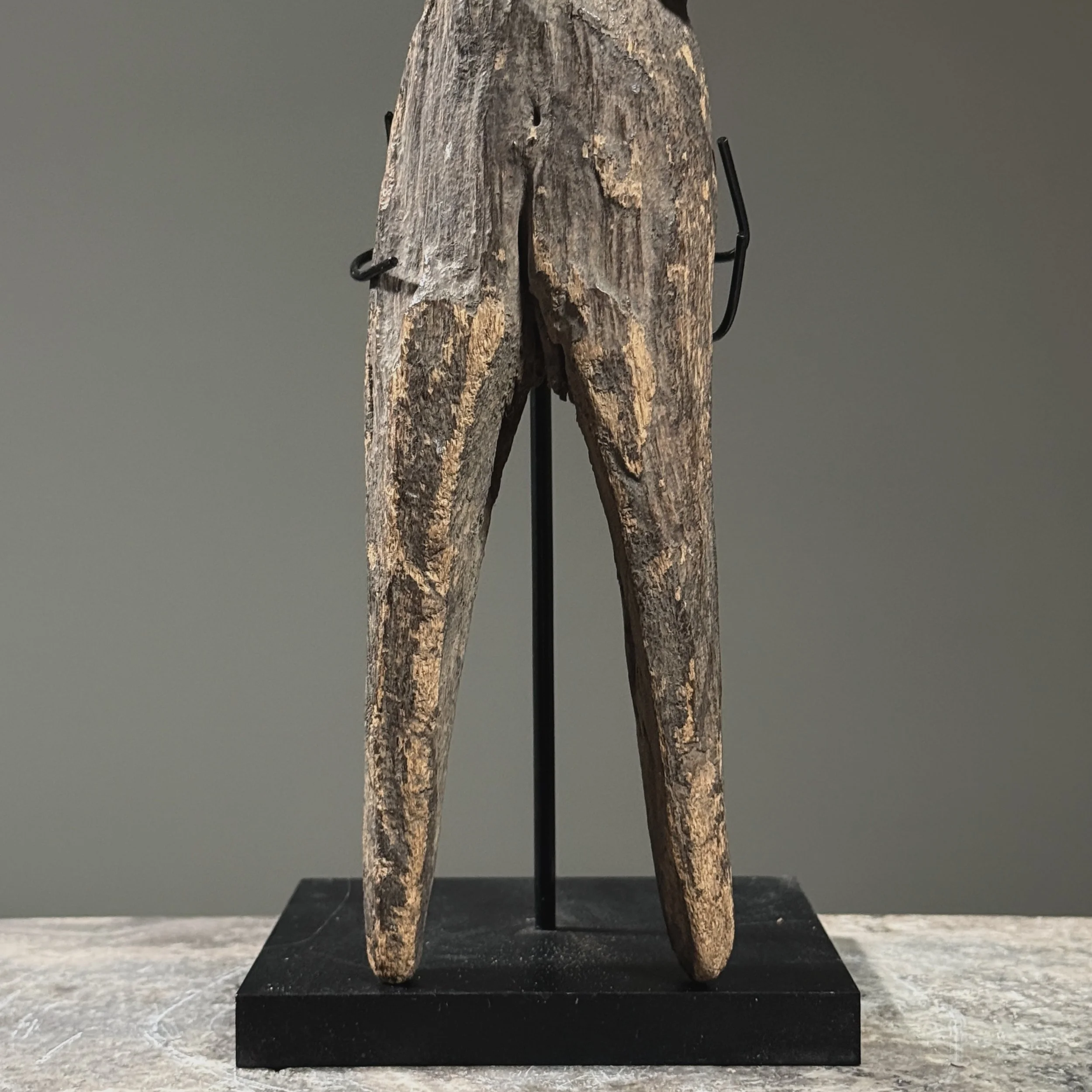 Macro detail of the wood grain and patina developed through decades of handling and exposure