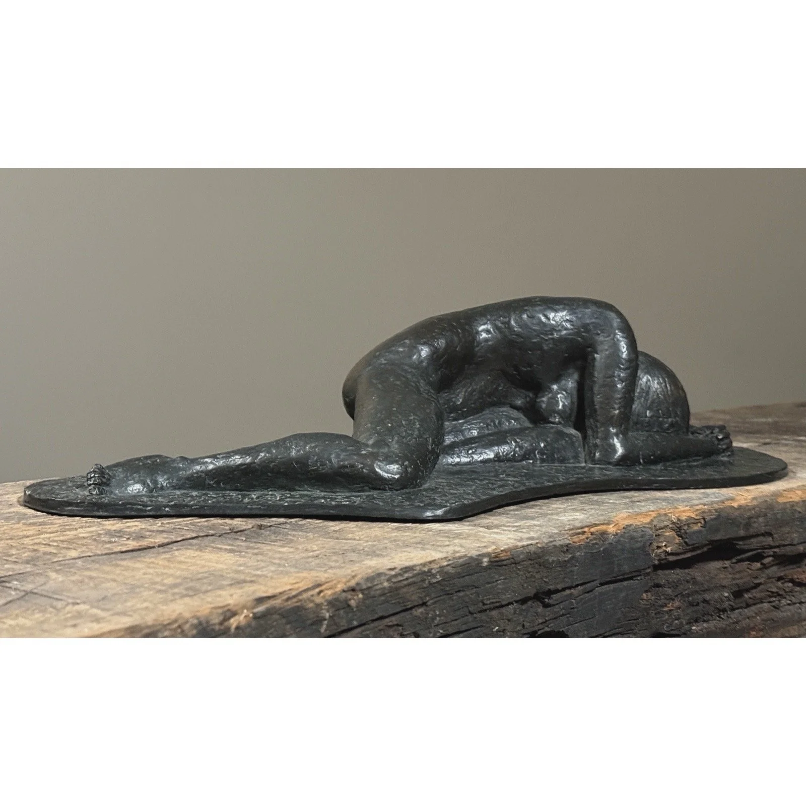 Vintage bronze sculpture of reclining nude woman in the style of Rodin