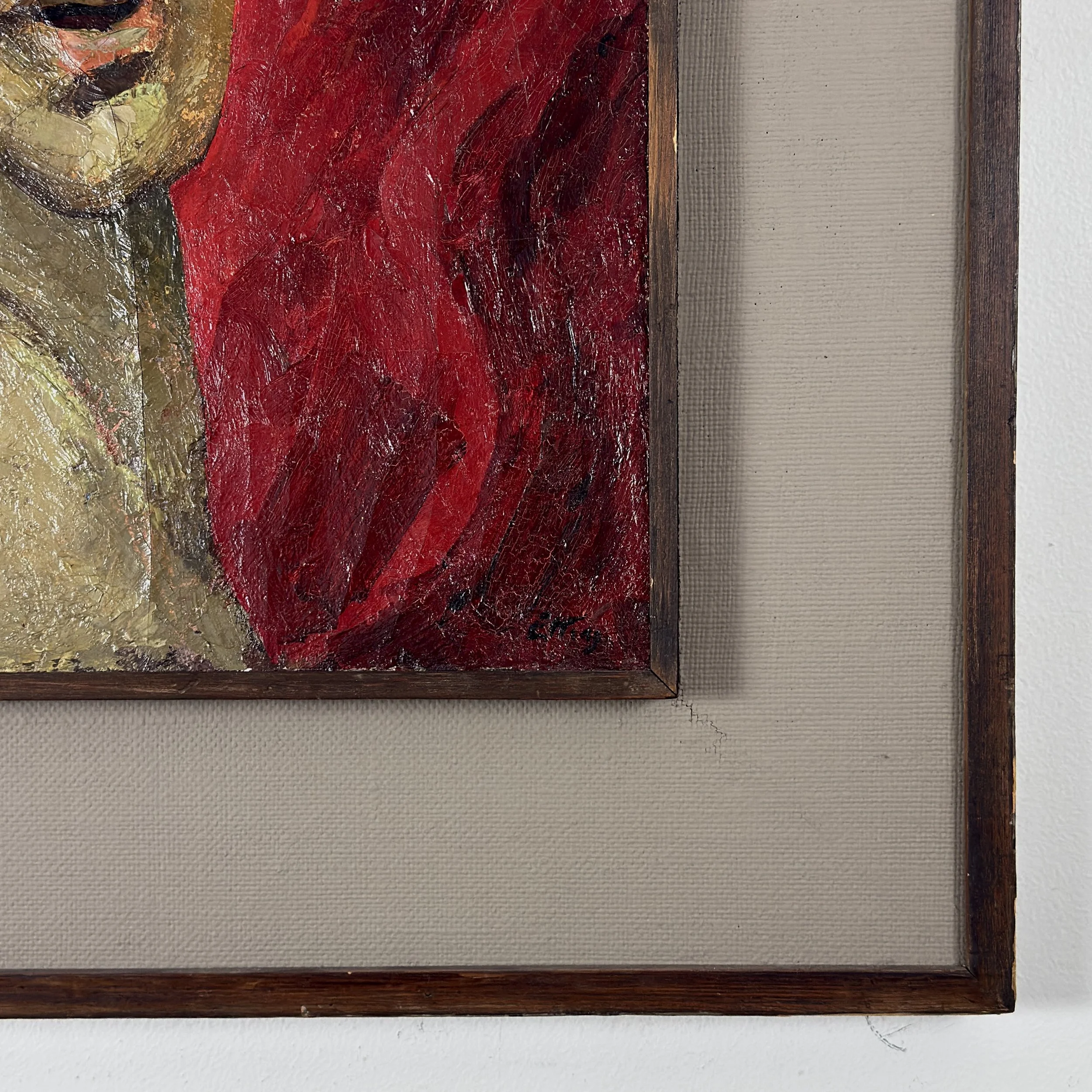 Signature detail, lower right corner, Emlen Etting portrait