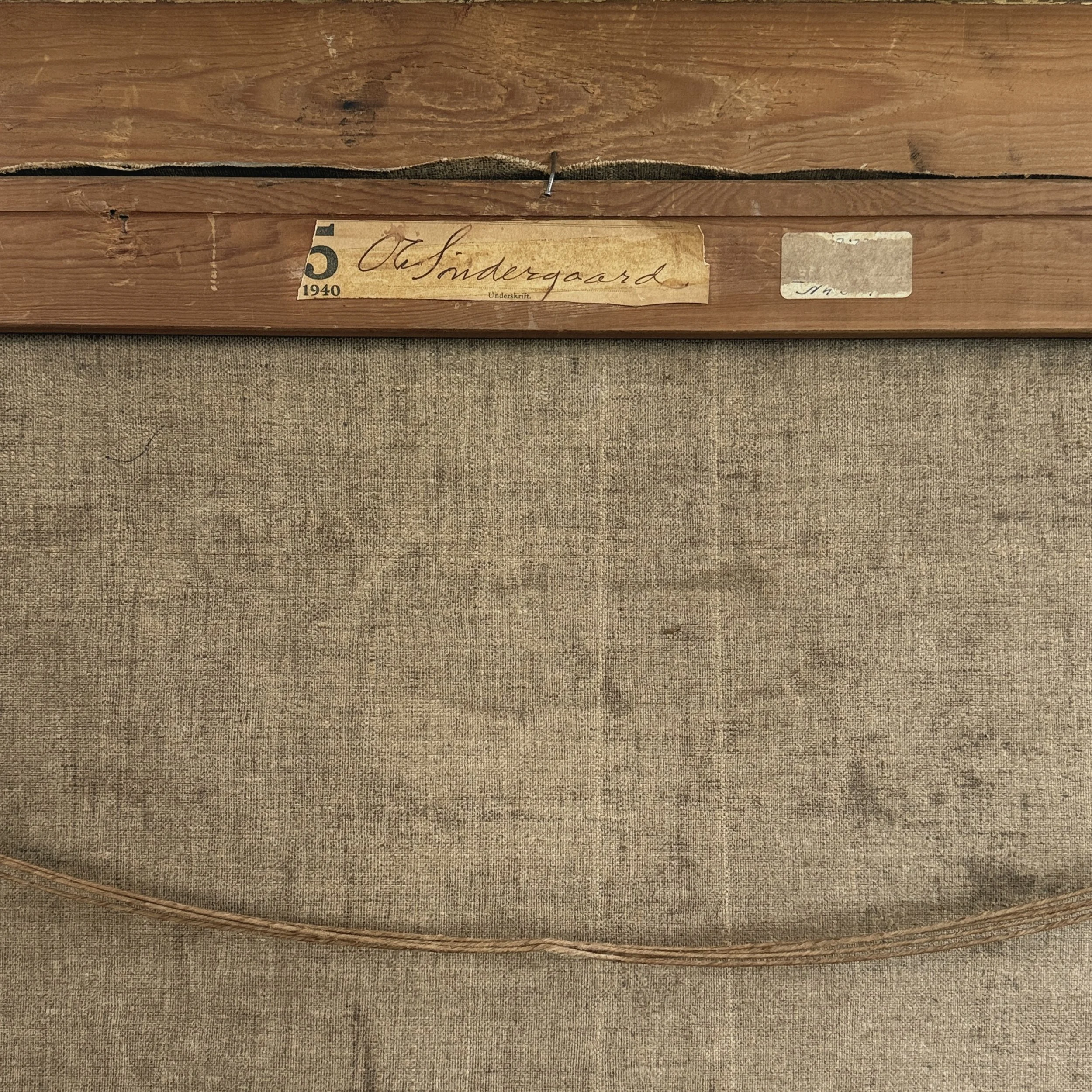 Detail of tag en verso