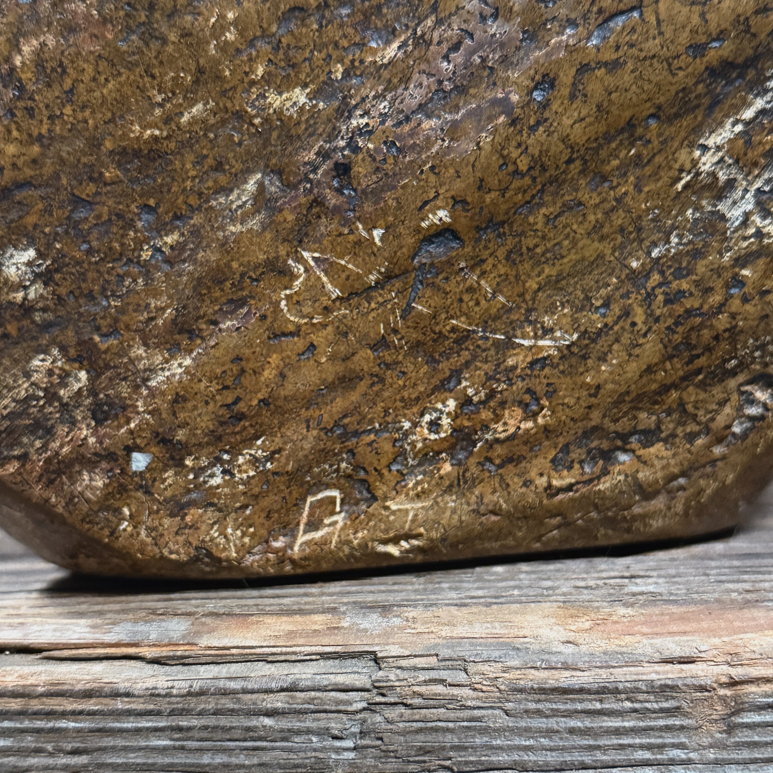 Close up of signature.