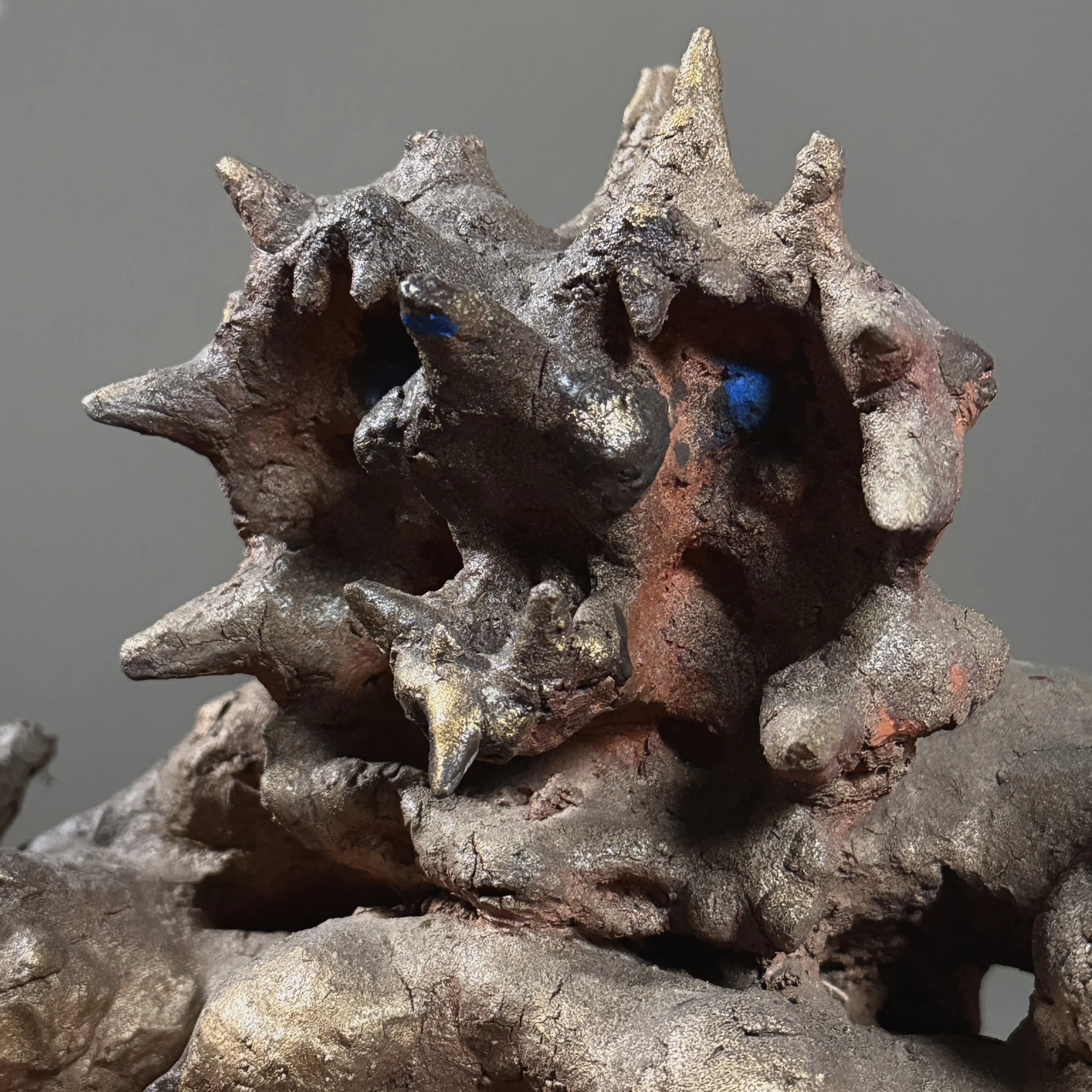 Demon face detail. Abstract surrealist features. Buontalenti Grotto inspiration.