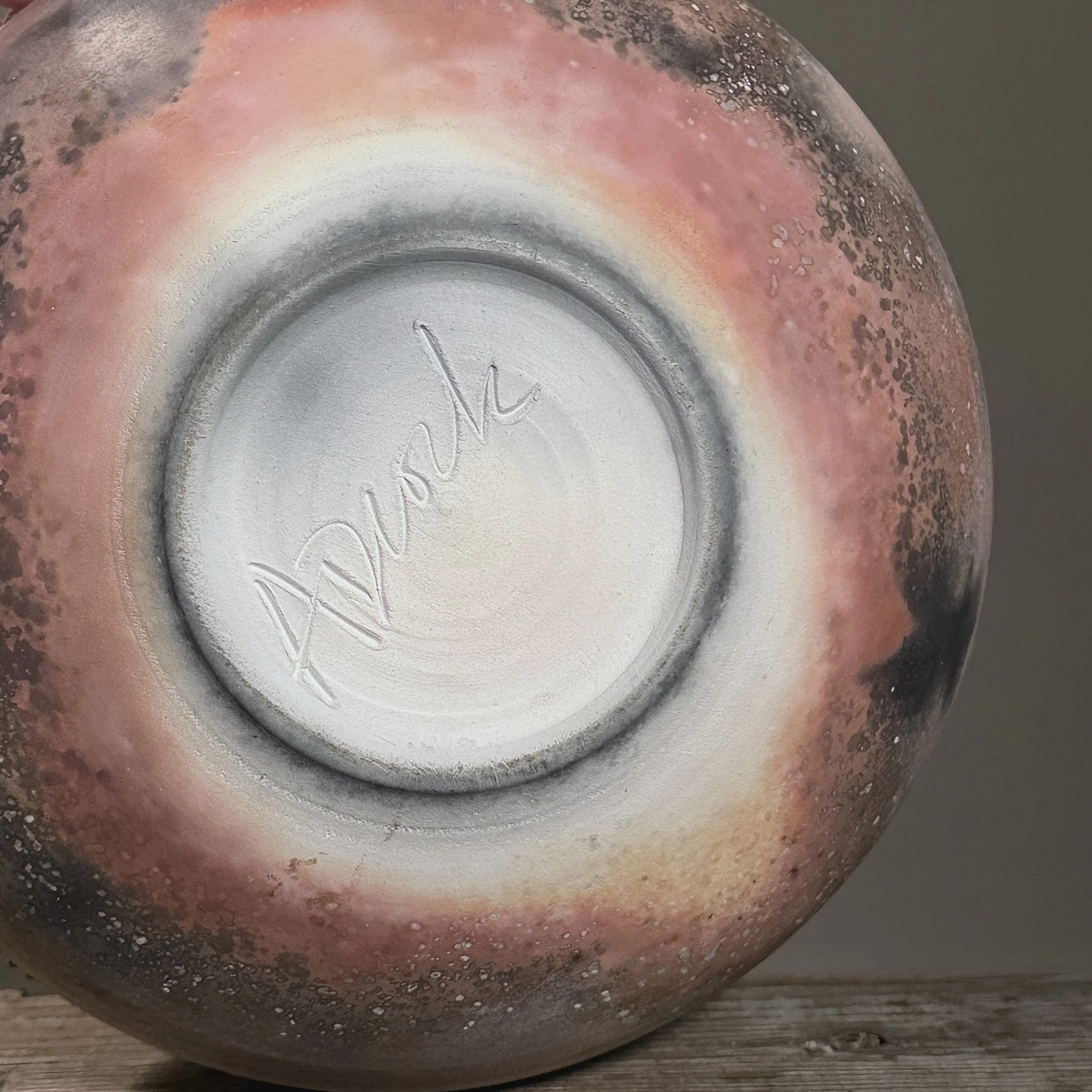 Signed Michael and Christine Adcock ceramic pot