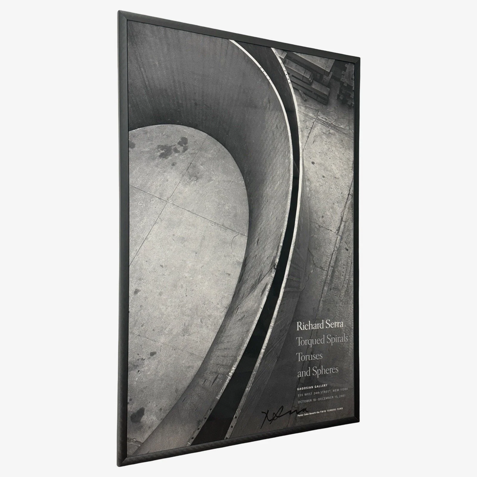 Angled side view illustrating the frame's depth and the poster's presentation.