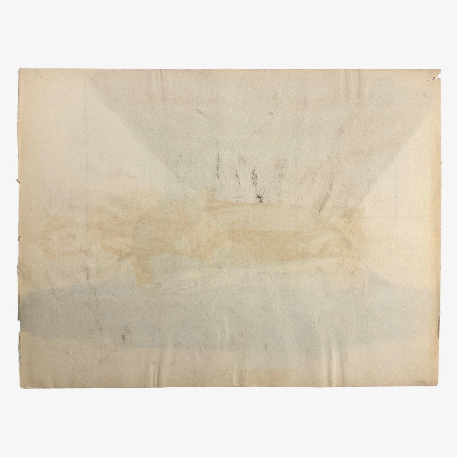 Anthony Ferrara Philadelphia artist charcoal figure study, circa mid-20th century, back view