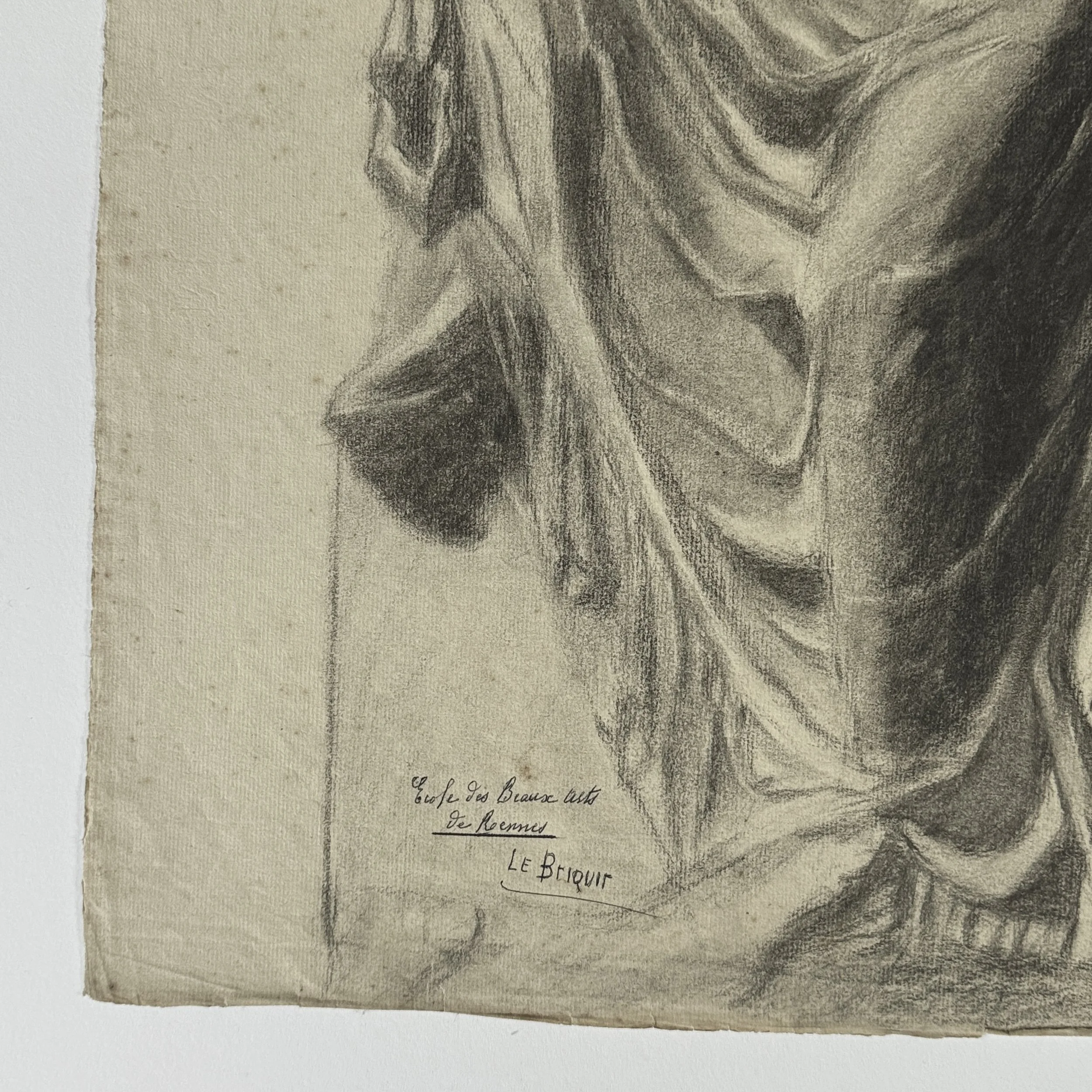 Signed École des Beaux-Arts de Rennes drawing of Nike