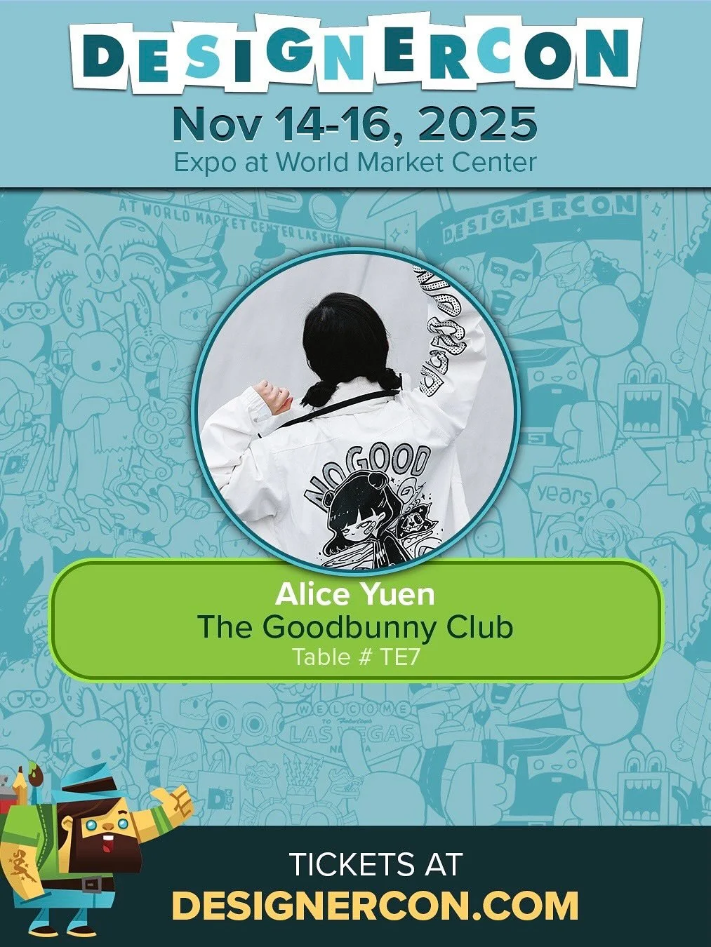 @designercon here we go! Find me at table TE7 (make a sharp left at the entrance, walk all the way to the end), I got a special drop and lots of goodies✨🤗🖤

#Dcon2025