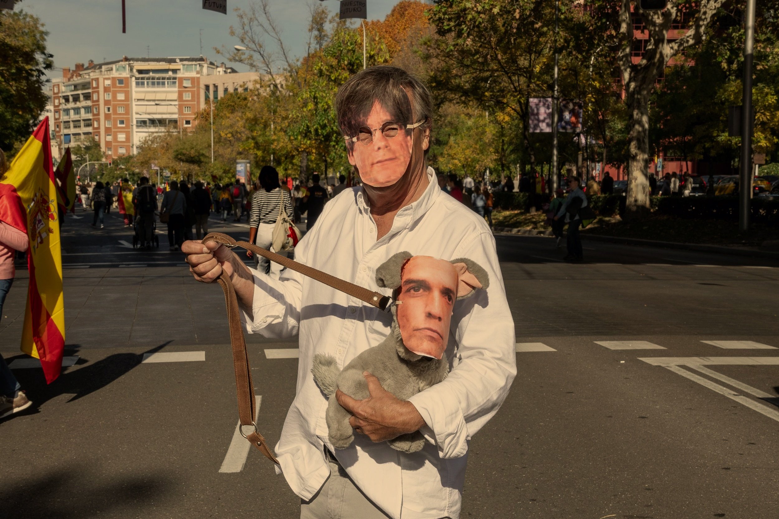 Protestas contra Ley de la Amnistía. Paseo de la Castellana