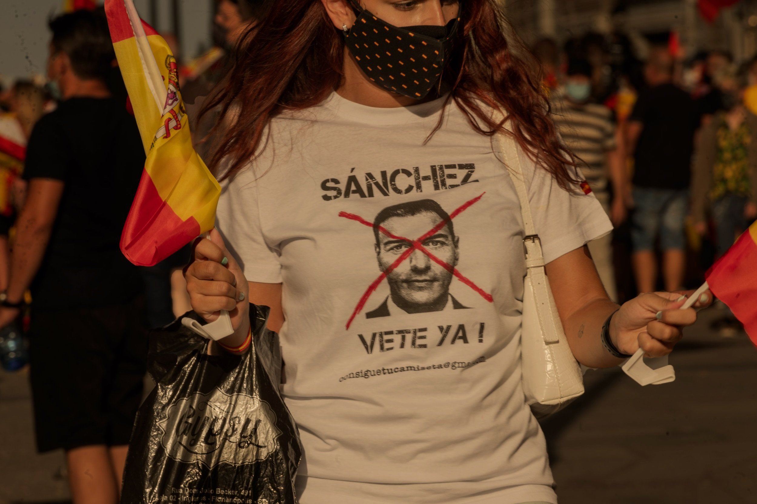 Protestas contra Pedro Sánchez por la gestión de la Pandemia 2021