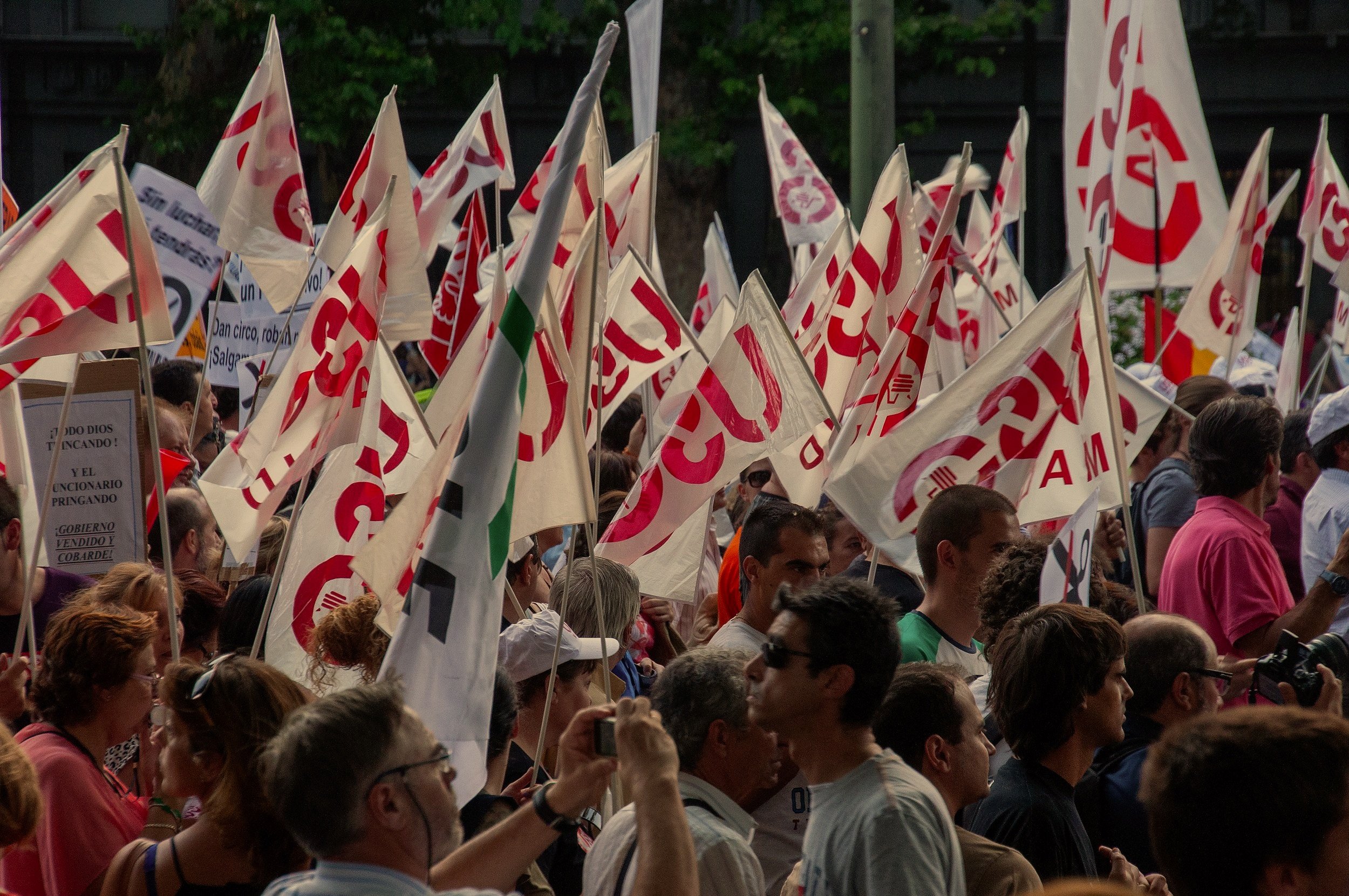 Protestas en Madrid contra los sindicatos 2007