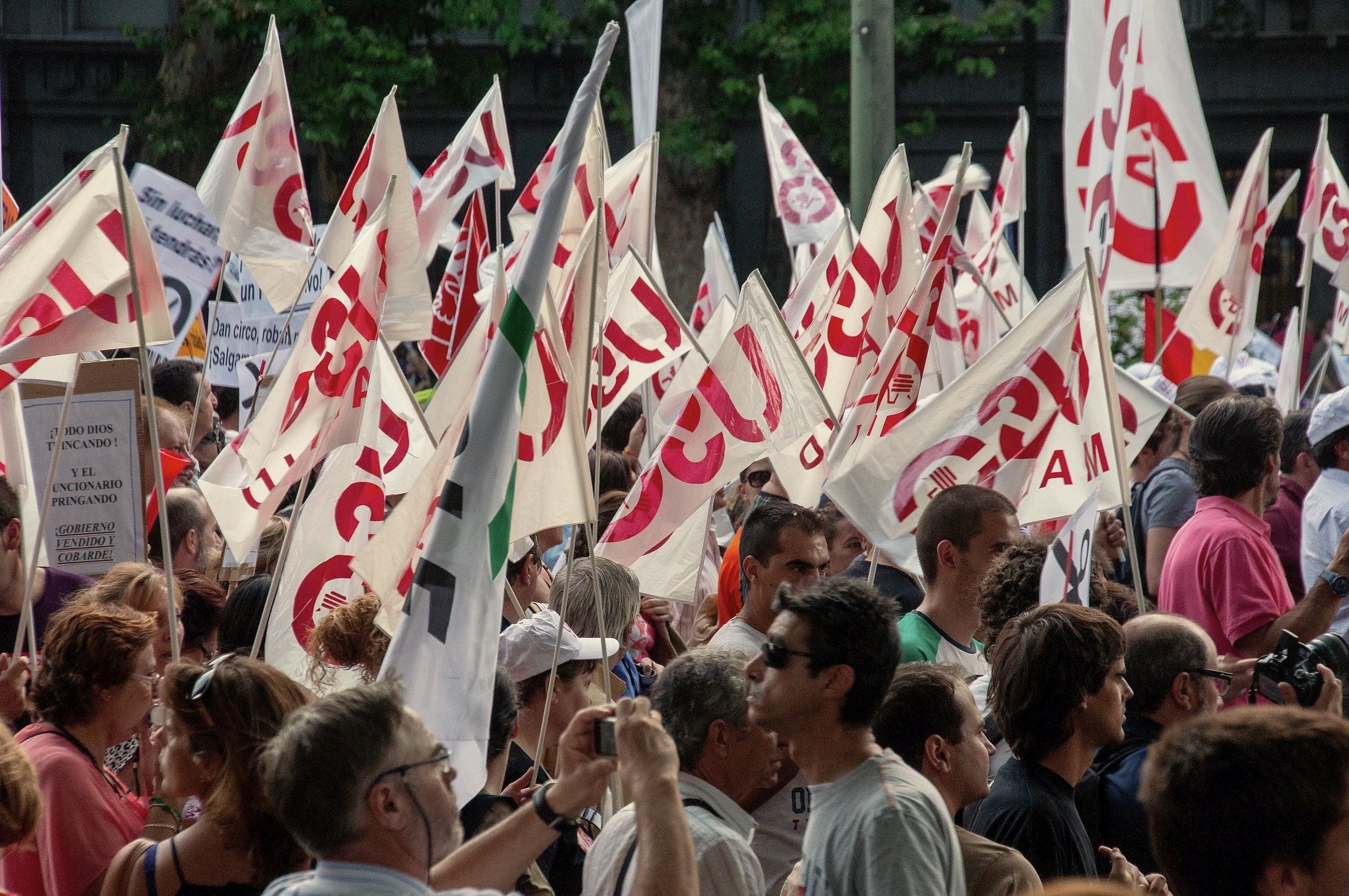 Protestas en Madrid contra los sindicatos 2007