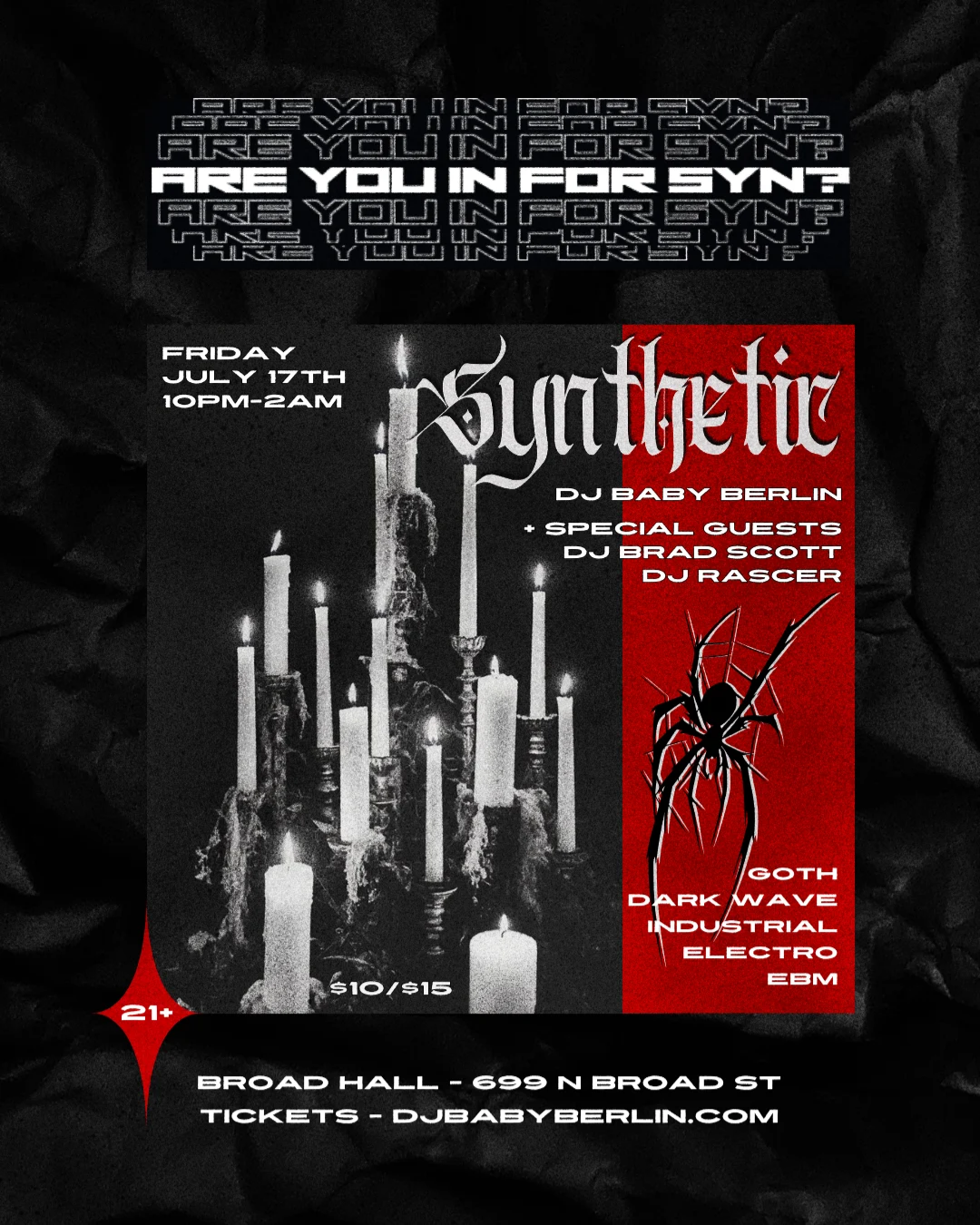 SYNTHETIC PHILLY - GOTH ELECTRO DARKWAVE