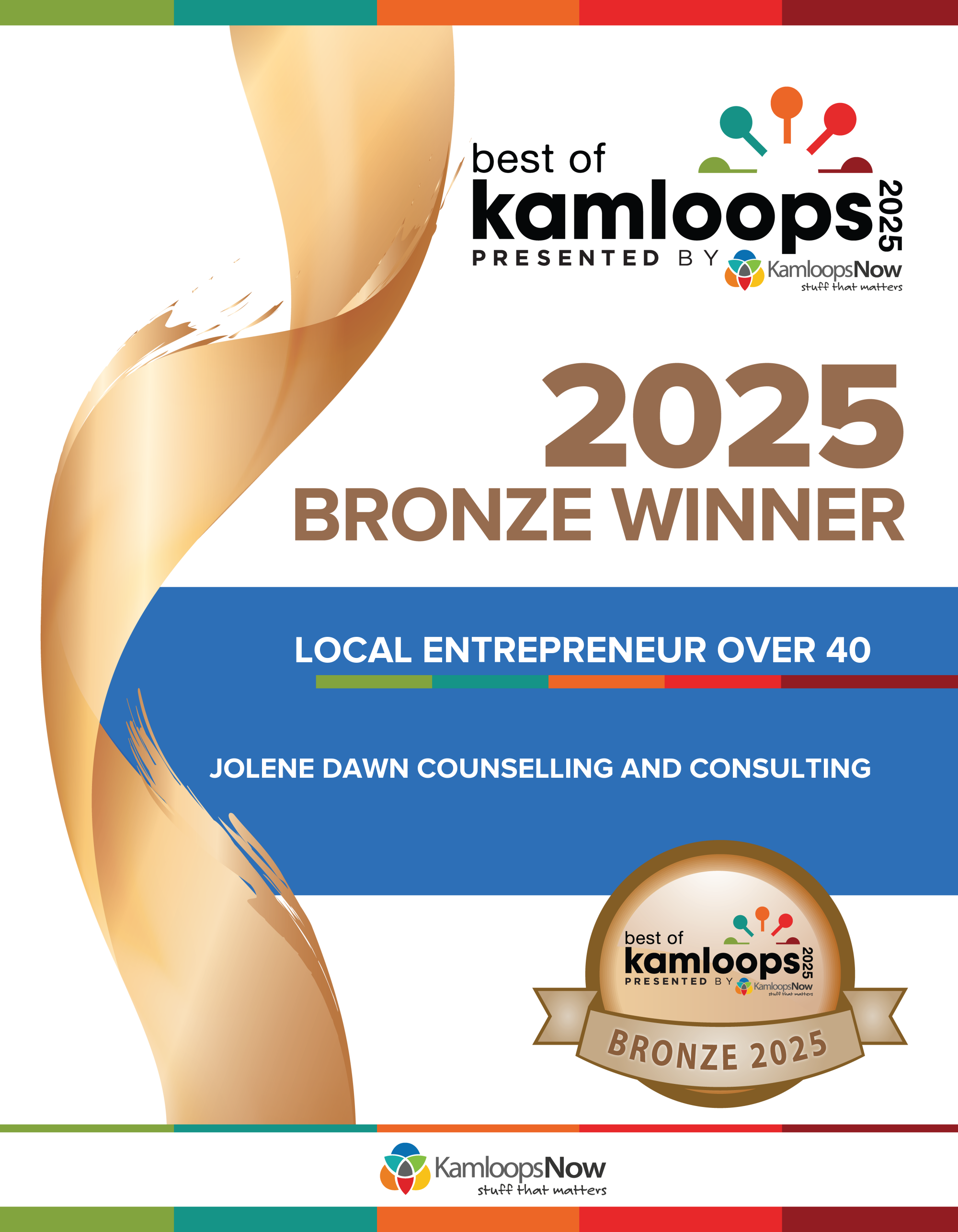 Bronze Medal - Best of Kamloops - Local Entrepreneur Over 40