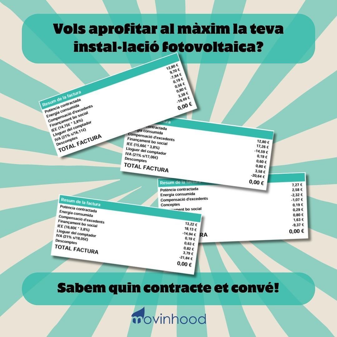 ☀ Alguns dels movers amb la tarifa adequada per la seva instal&middot;laci&oacute; fotovoltaica, tenen factures el&egrave;ctriques de 0 &euro;.

📃Vols que t&rsquo;assessorem amb quin contracte et conv&eacute;?

Contacta&rsquo;ns!
📞 935 95 24 15
📧 