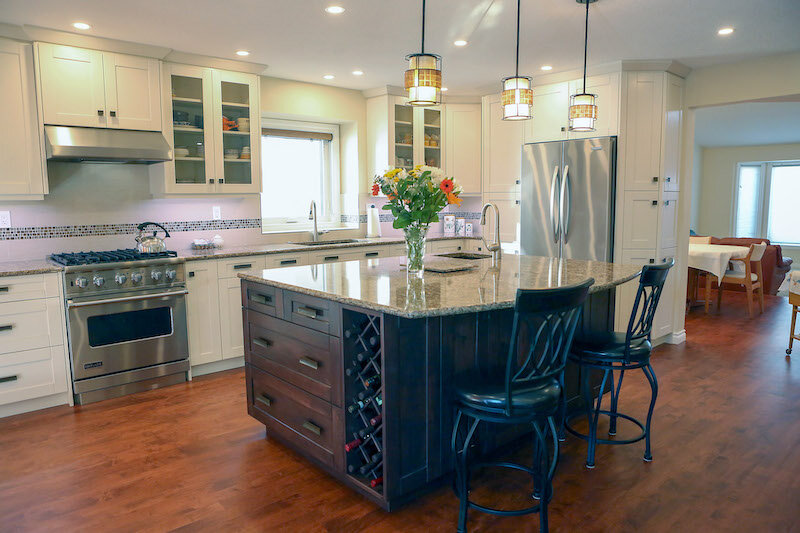 modern kitchen with island