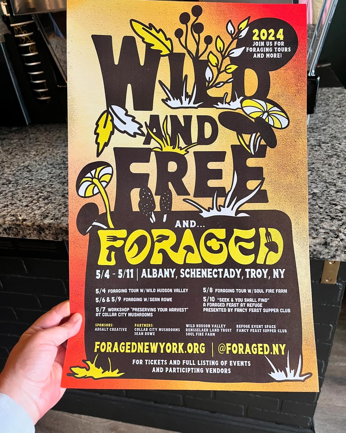Fancy Feast Supper Club is making its debut in Troy on Friday May 10th!

Seek &amp; You Shall Find, A Foraged Feast at Refuge
is part of this years#&rsquo;s Foraged New York (@foraged.ny), Wild &amp; Free &amp; Foraged food festival

Join us for this