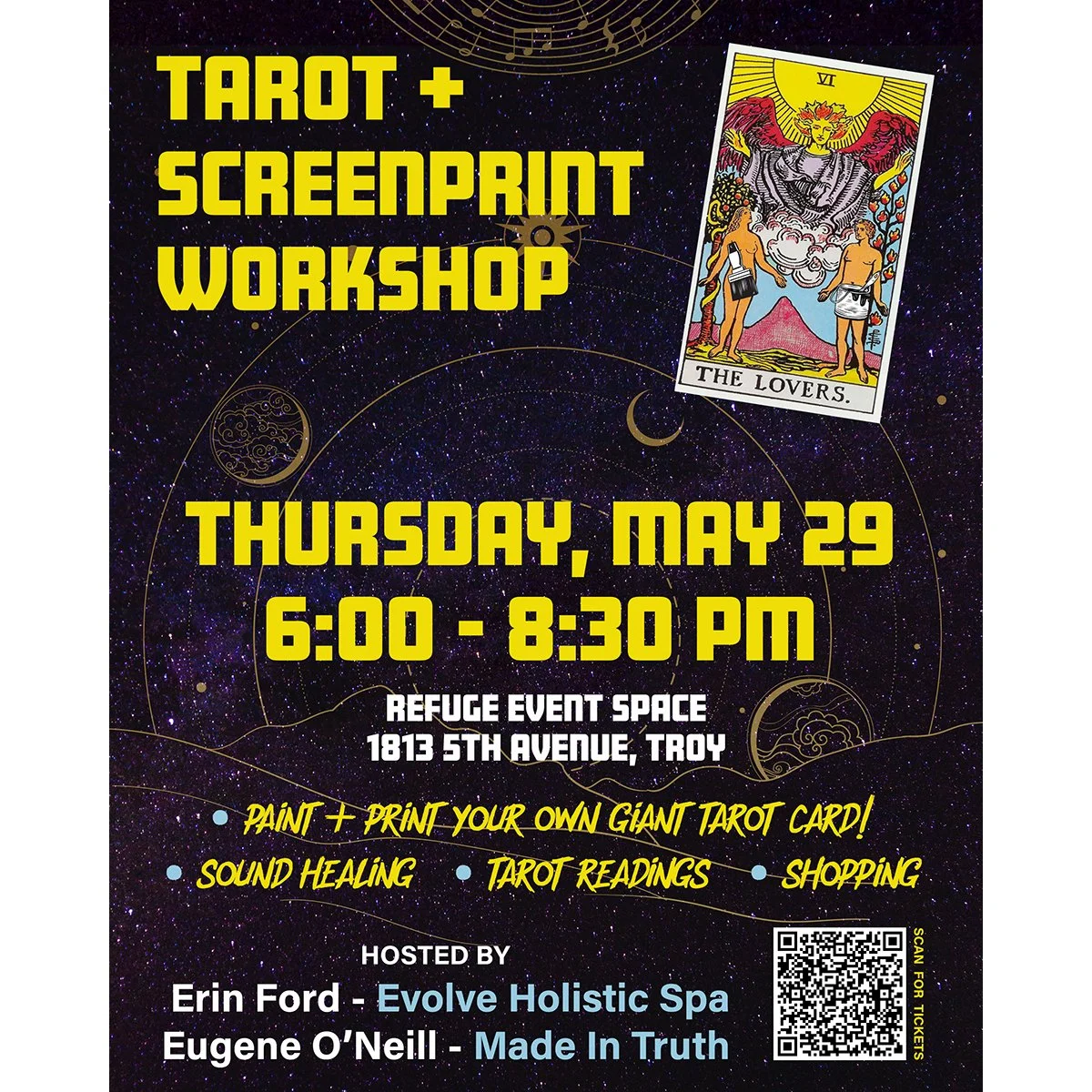 Tarot + Screenprint Workshop