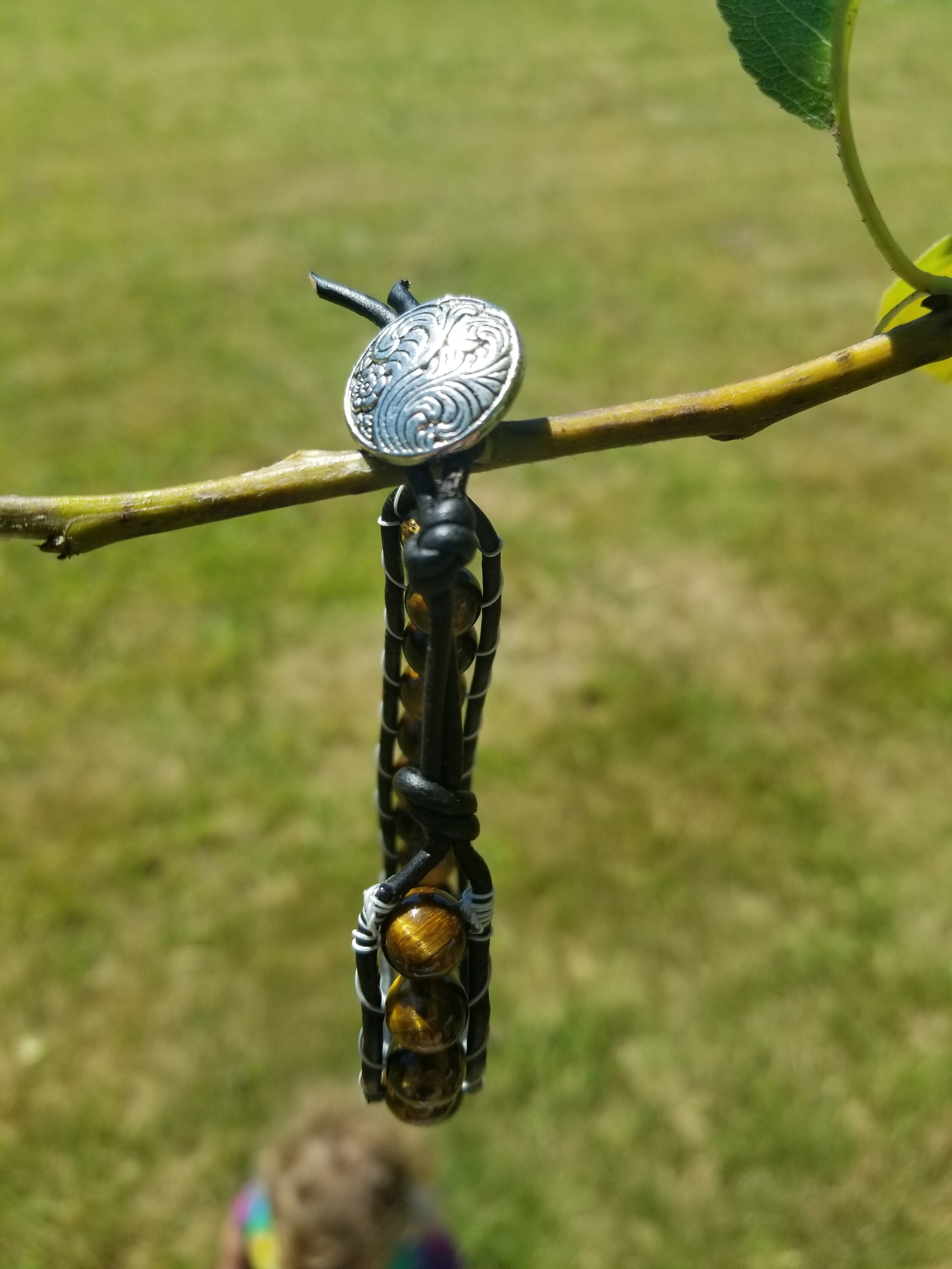 Silver Button Tassel
