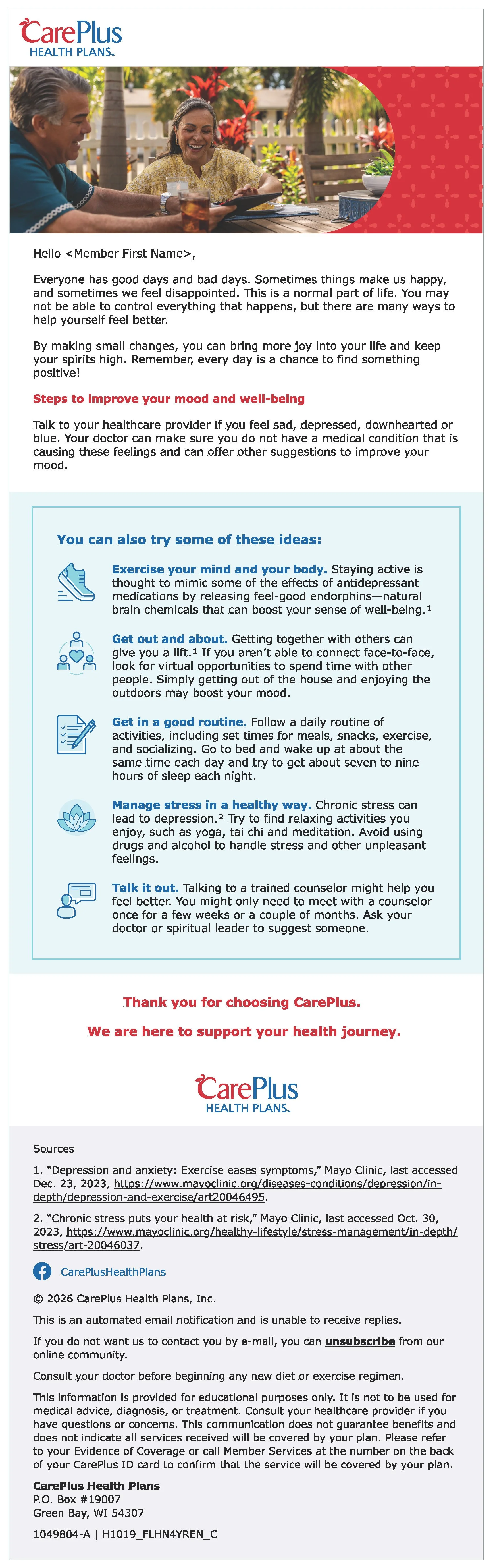 Mental Health Email