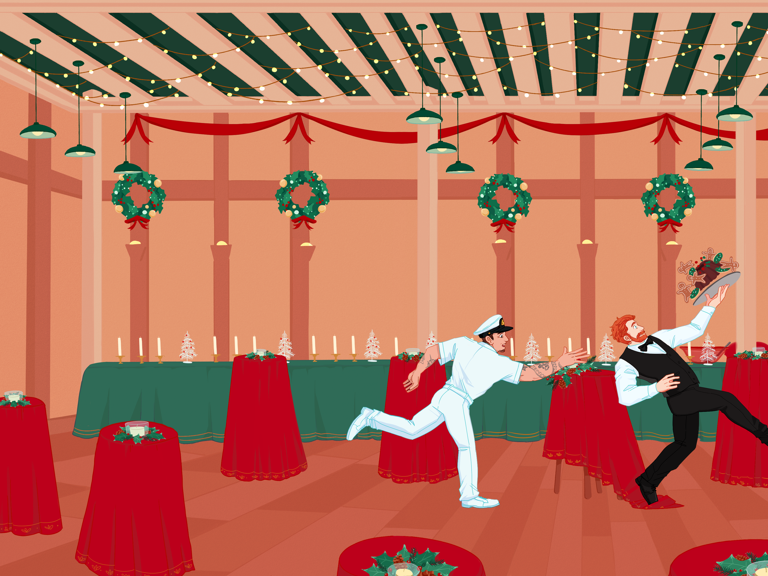 Full clean cover for "Catered All The Way" by Annabeth Albert.