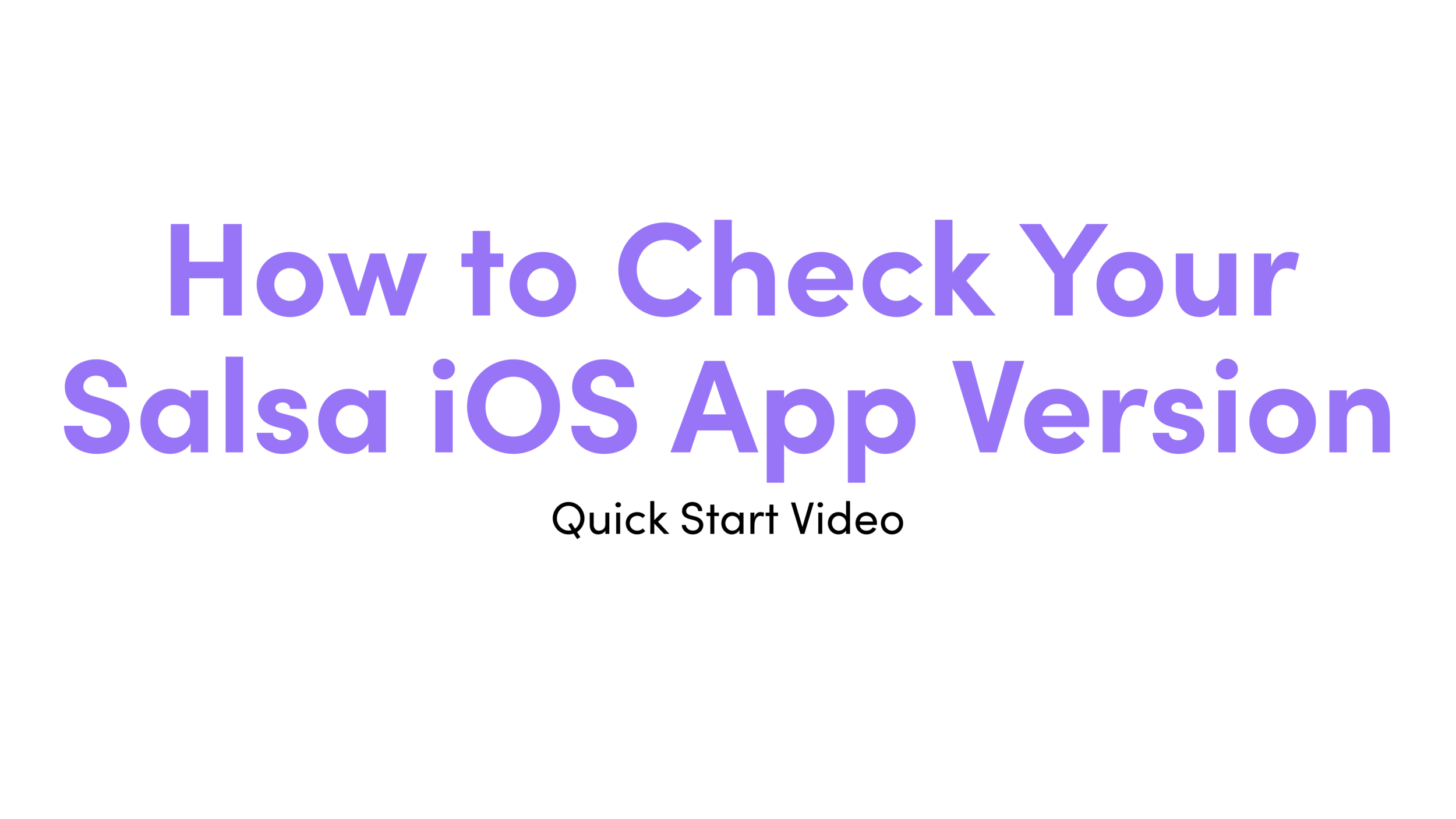 How to Check Your Salsa iOS App Version — Photobooth Supply Co