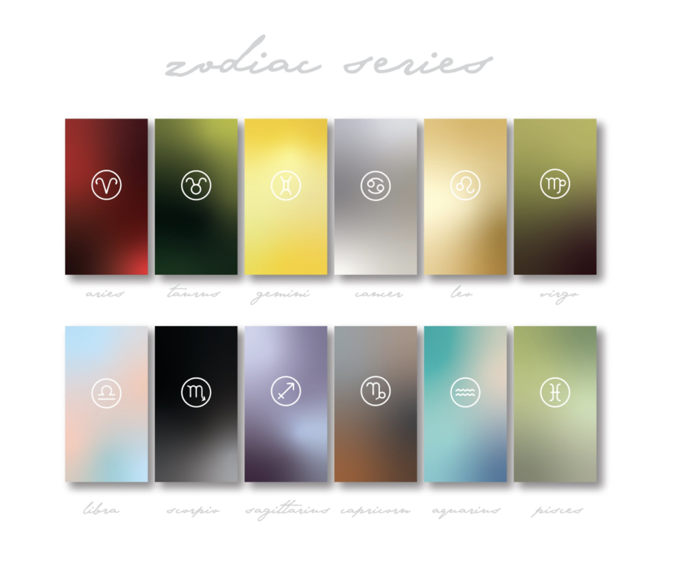 zodiac series mobile wallpaper freebie — maker & made