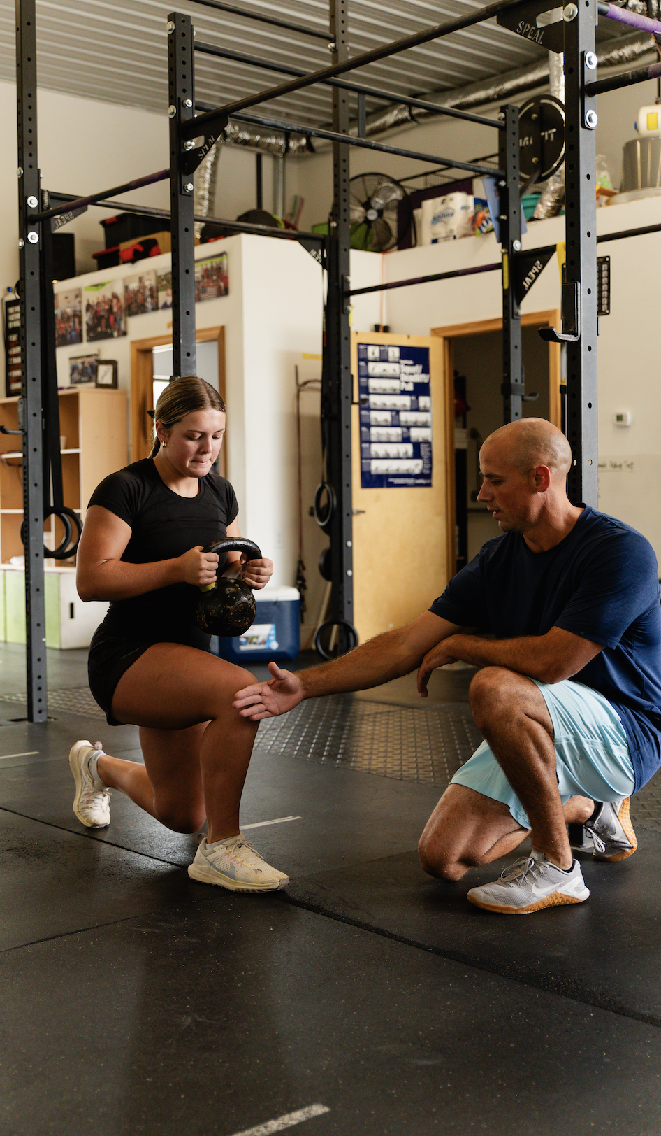 Dr. Tony Farina coaching a young athlete one-on-one at Pick Health & Performance