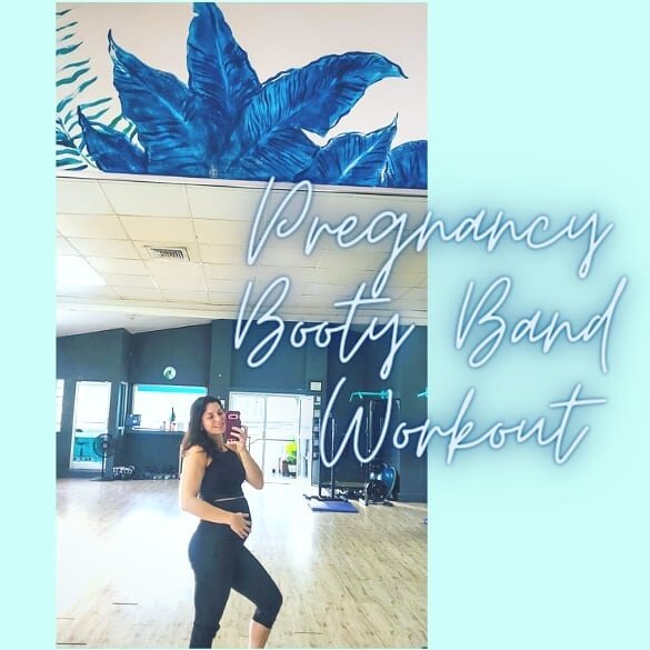 PREGNANCY BOOTY BAND WORKOUT 🤰💪
.
This workout will be a great burn for anyone pregnant or not 😉
.
STRENGTH &amp; POWER my 2 faves. For your 1st round of workout:
. 
Do each STRENGTH move for 40sec directly followed by the POWER move for 20 sec th