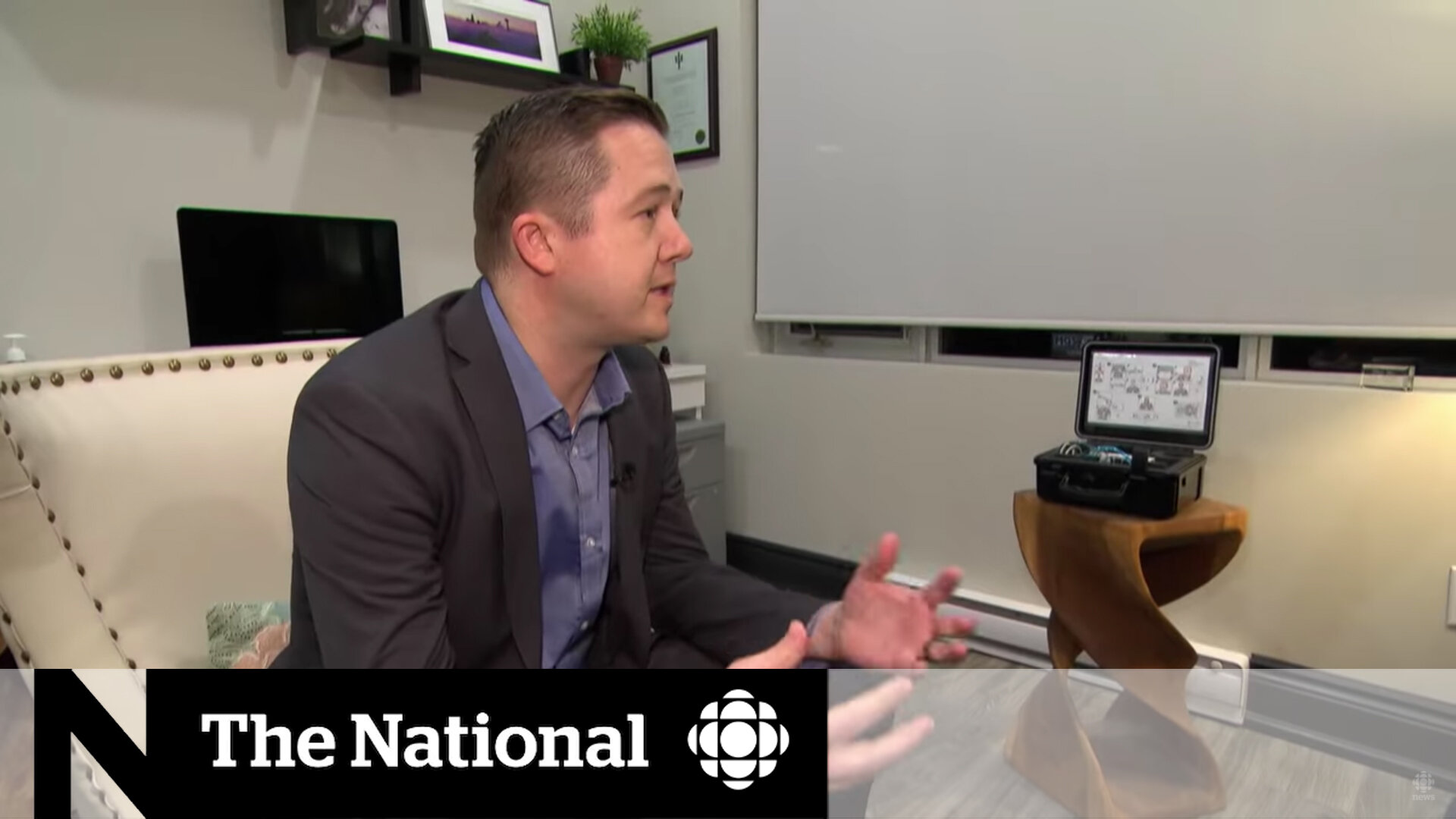 Andrew Holmes discusses the risks of sleep apnea on CBC's The National