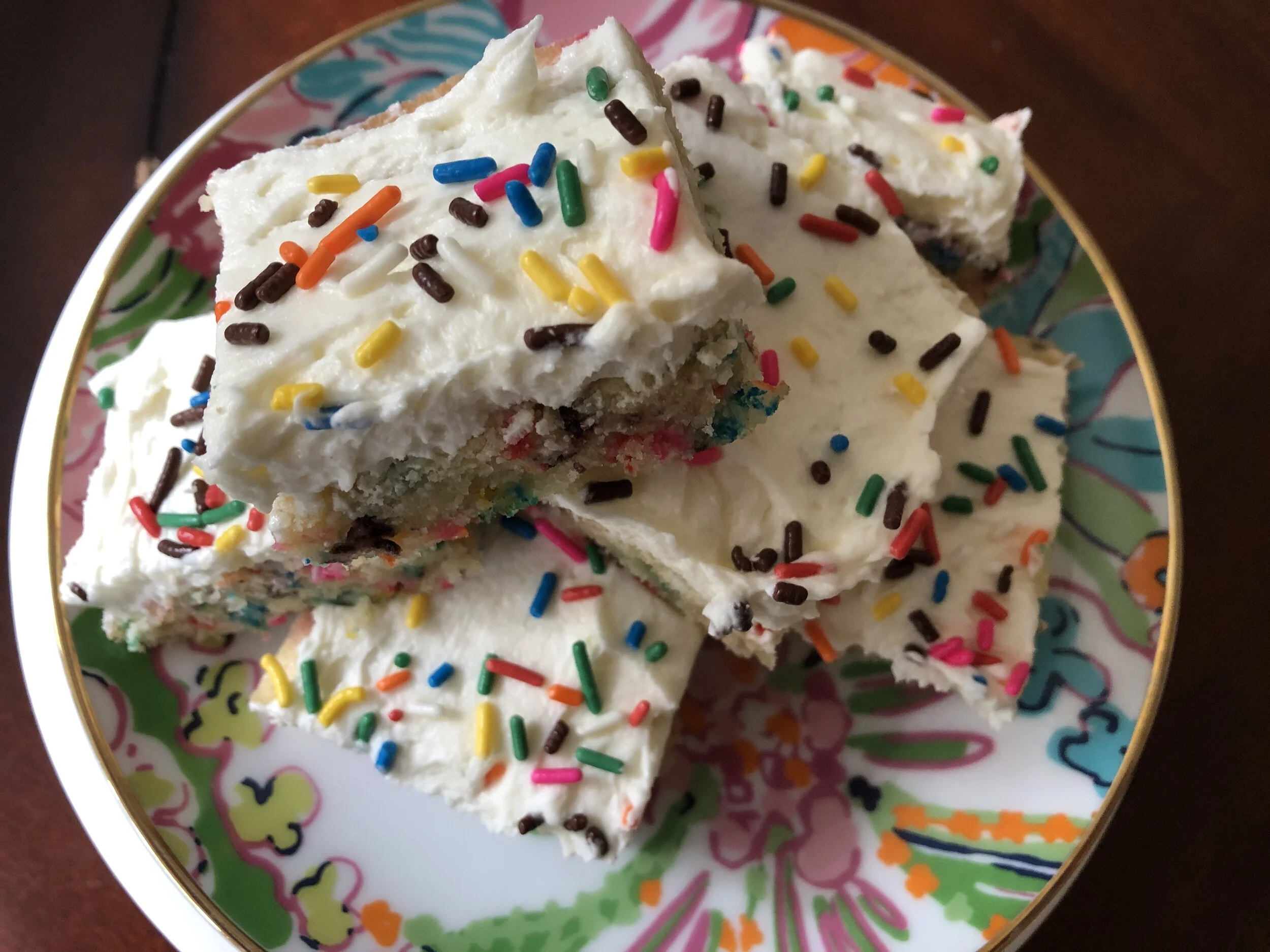 Birthday Cake Cookie Bars