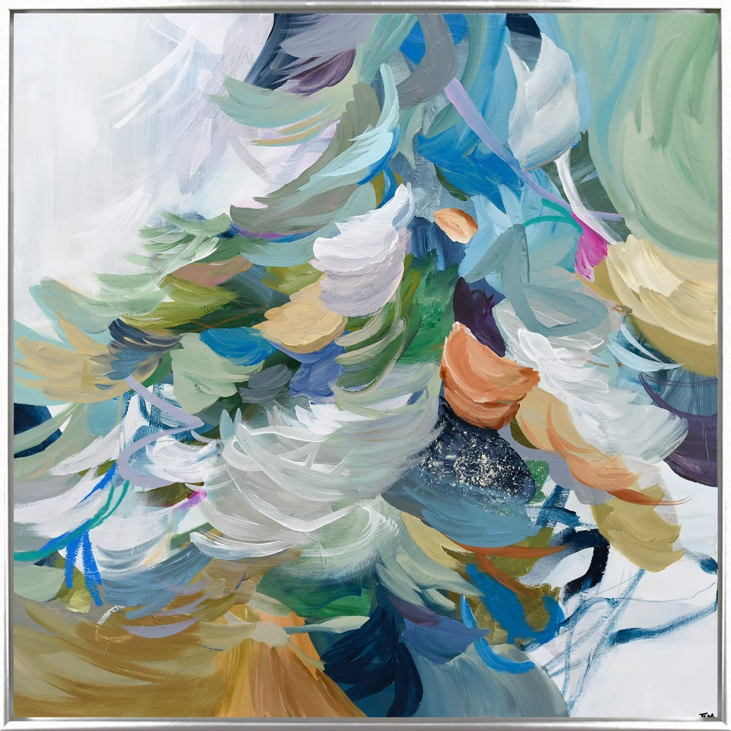 Midnight Blue No. 2,   38"x38", Framed