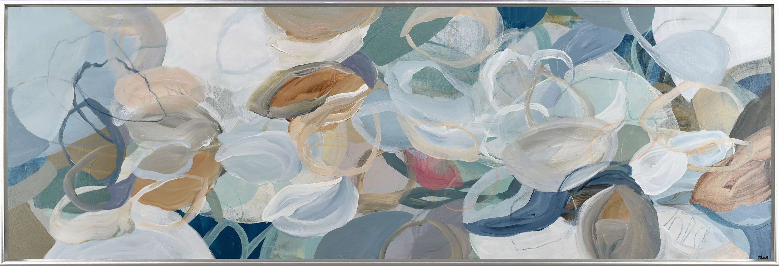 Peony Power No. 37,  22"hx62"w, Framed
