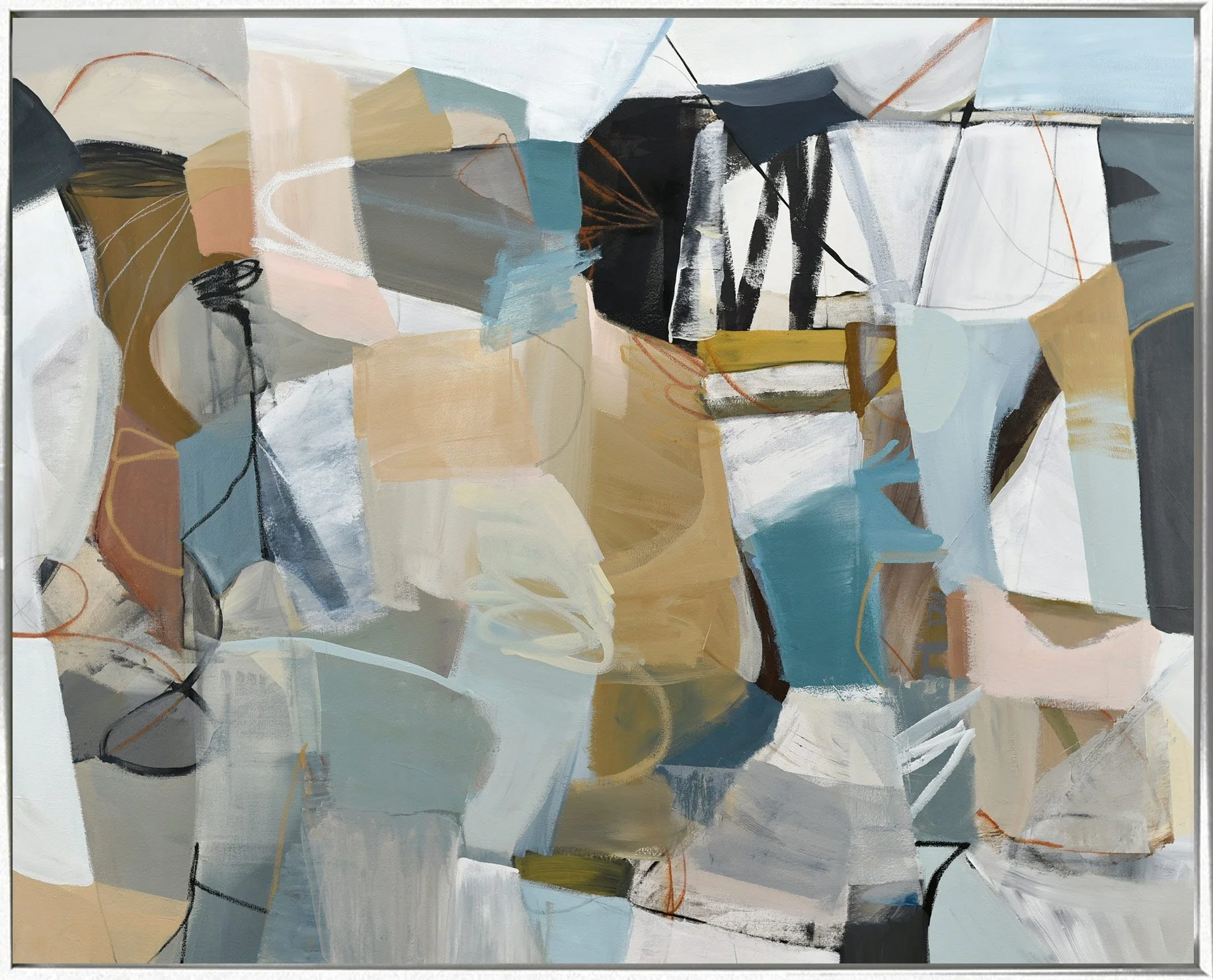 Mocha  50"x62", Framed