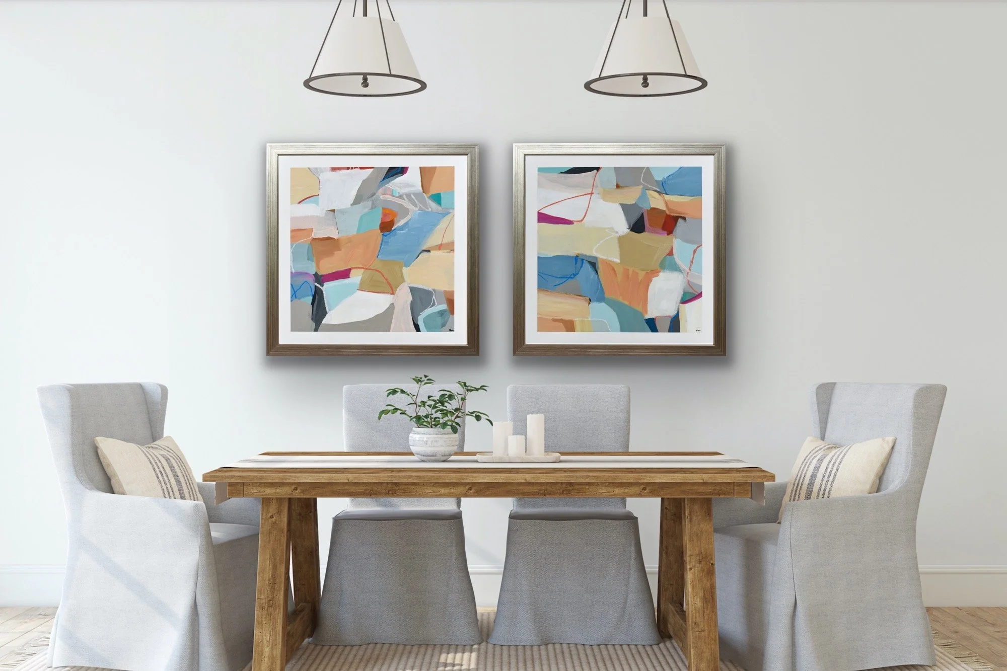 Orangesicle No. 1 and 2 — CAT TESLA FINE ART