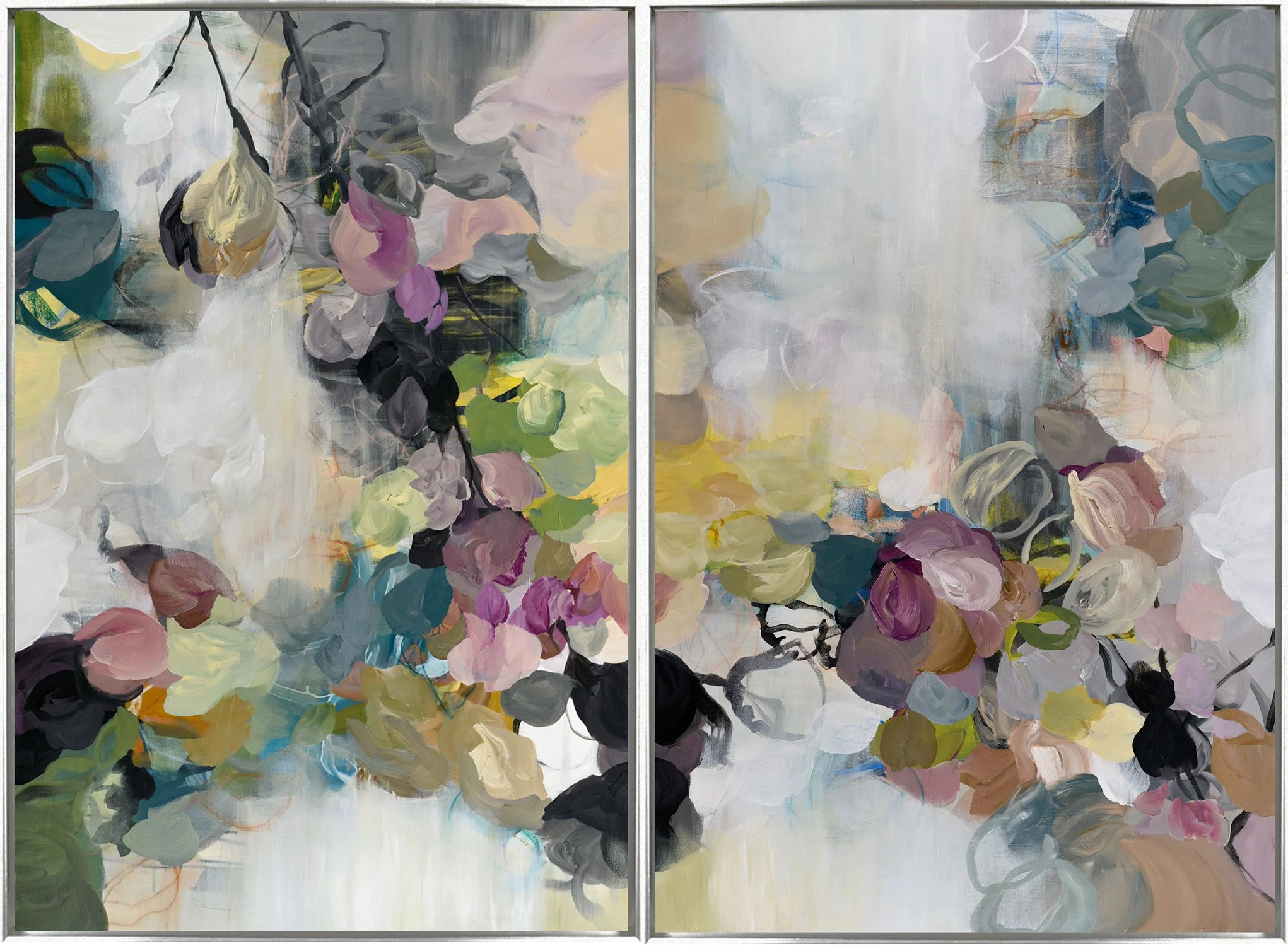 Sonata No. 1 & 2, diptych, 62"hx84"w