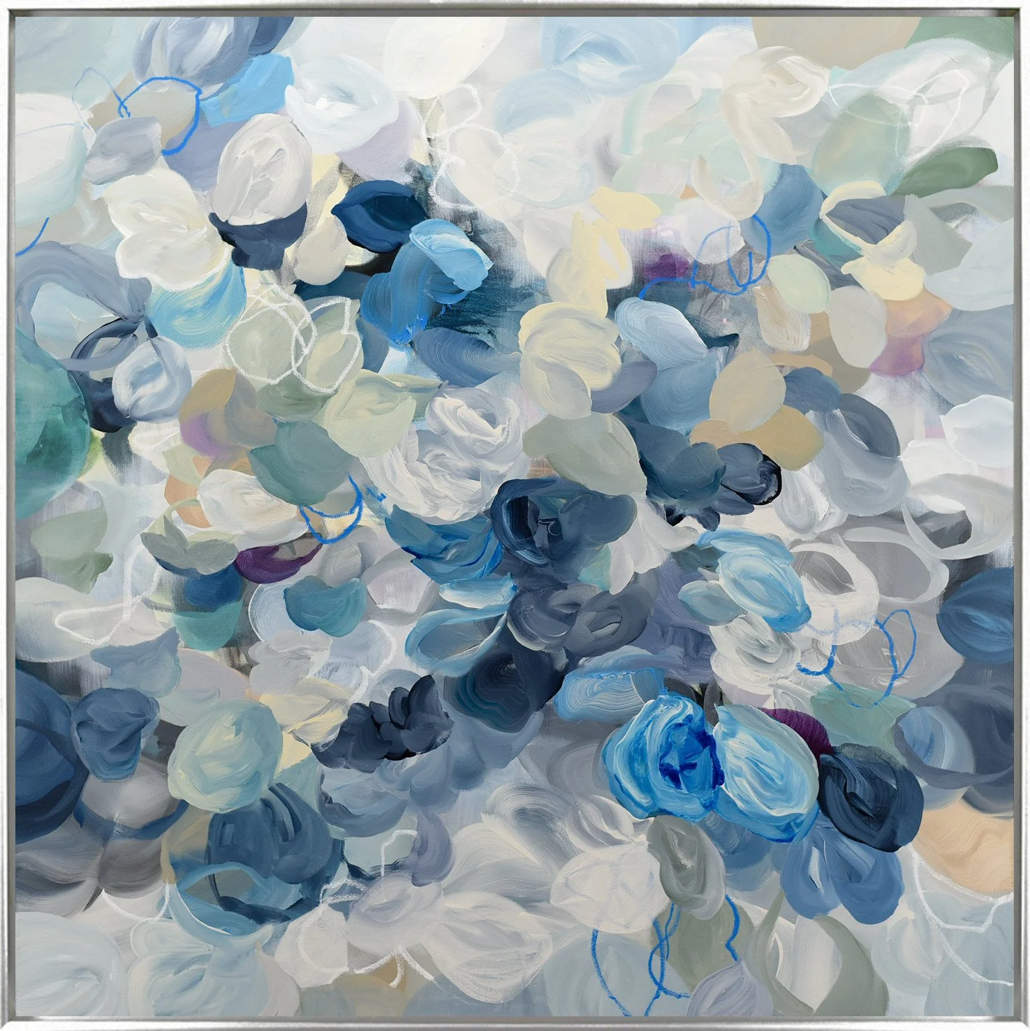 Peony Power No. 28  62"hx62"w, Framed