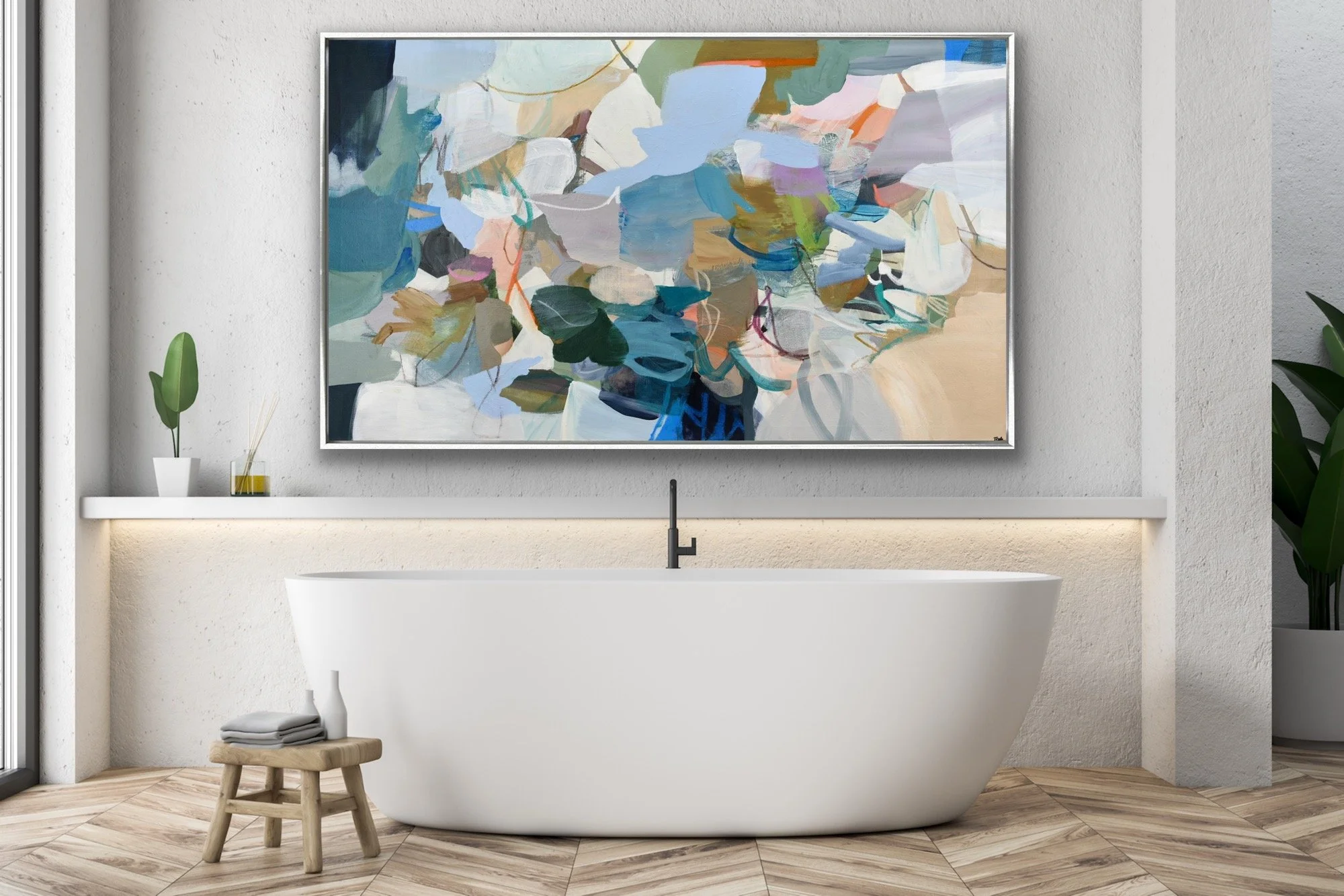cat-tesla-beach-day-36x60-2026-abstract-painting-for-sale (2).JPG
