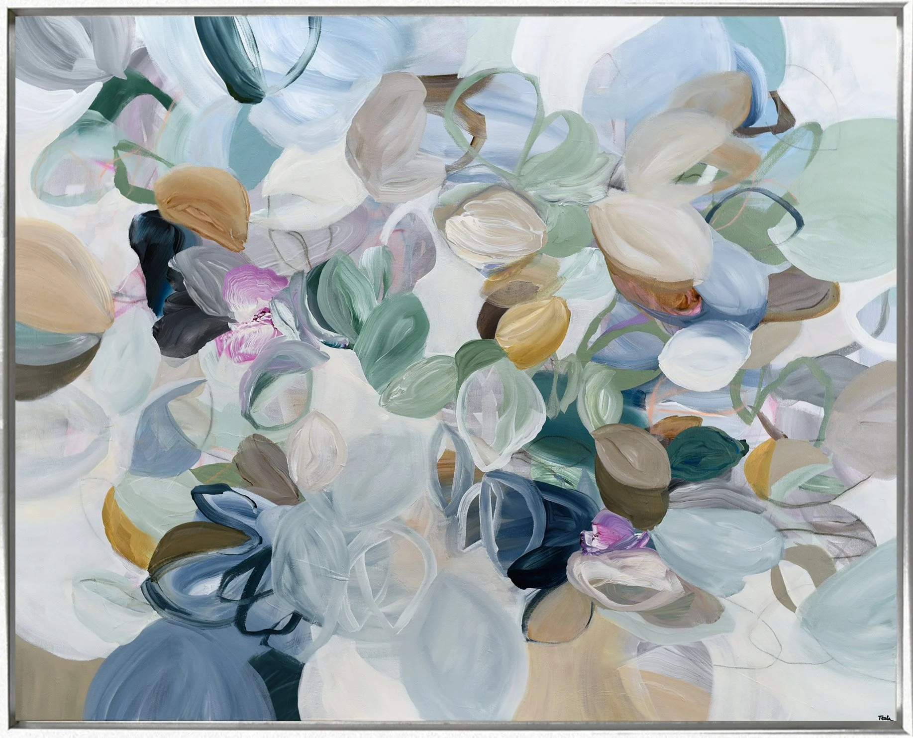 Orchid Love No. 4,  50"x62" , Framed