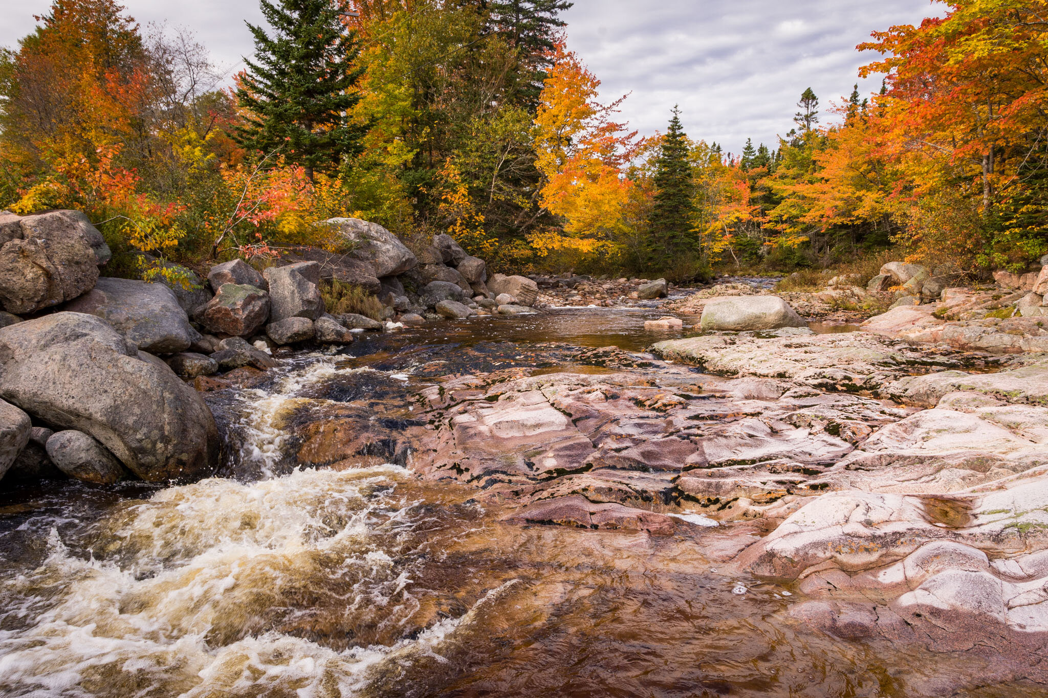 Stream and Fall Colours, Cape Breton, Nova Scotia, Canada
